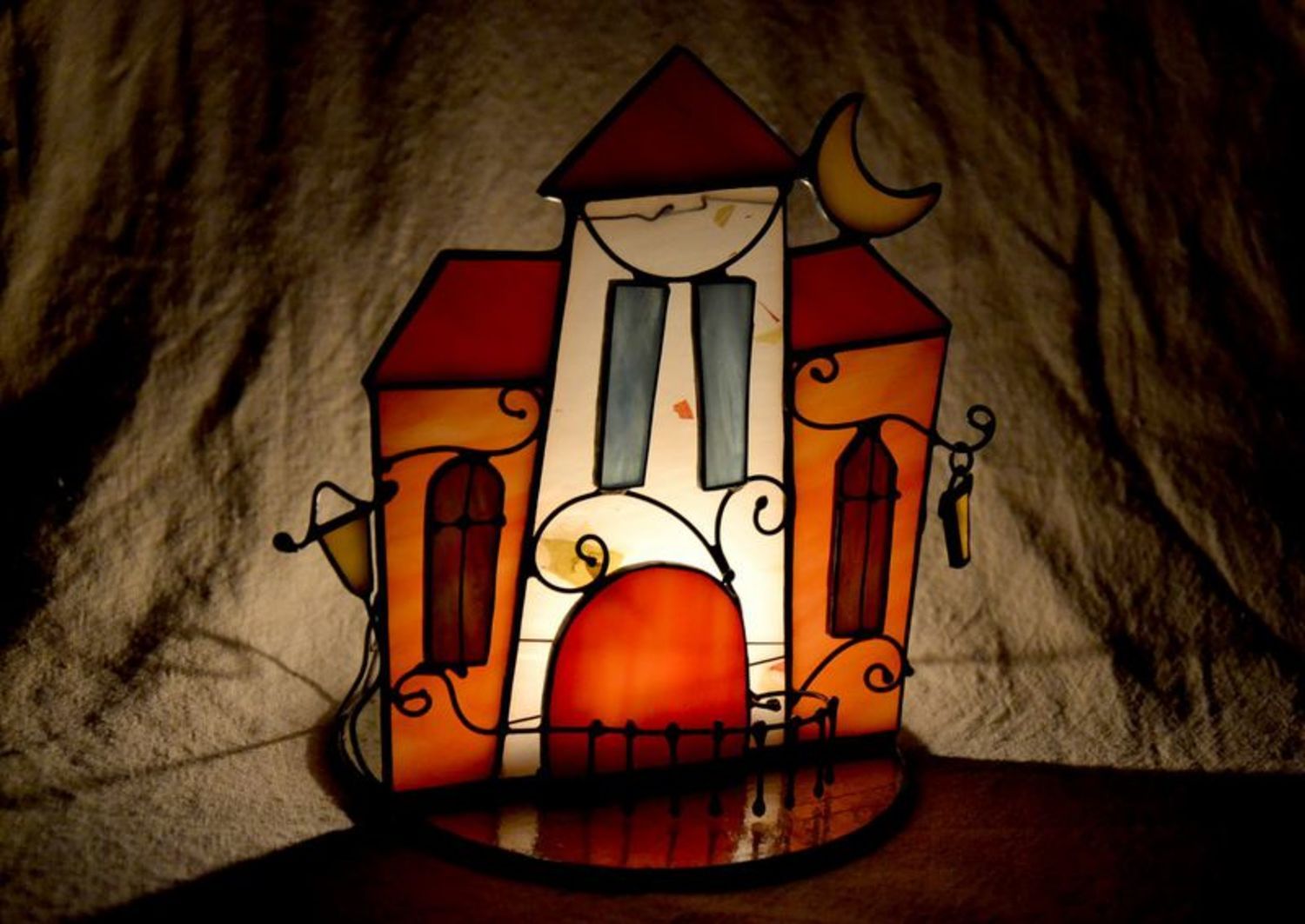Stained glass candlestick photo 1