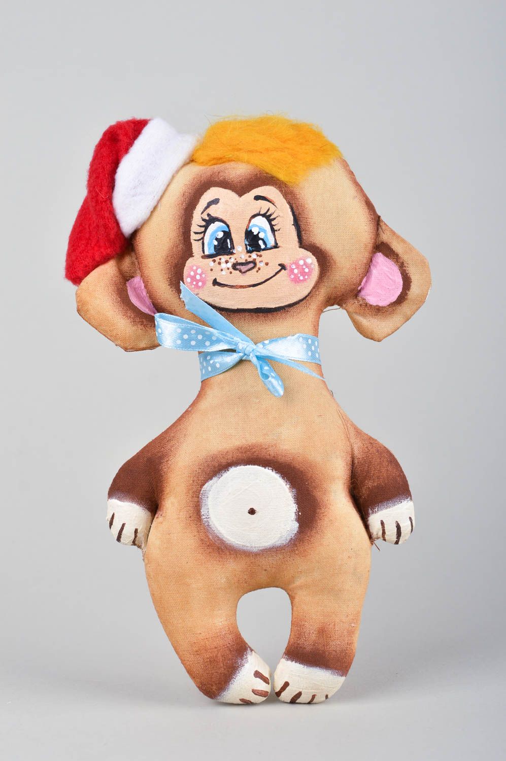 Peluche de animal mono hecho a mano juguete original para niño peluche navideño foto 1
