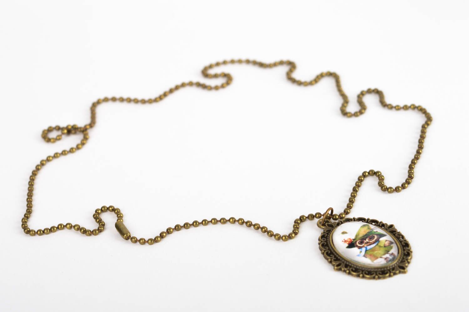 Handmade designer pendant with print stylish jewelry fashion jewelry for girls photo 2