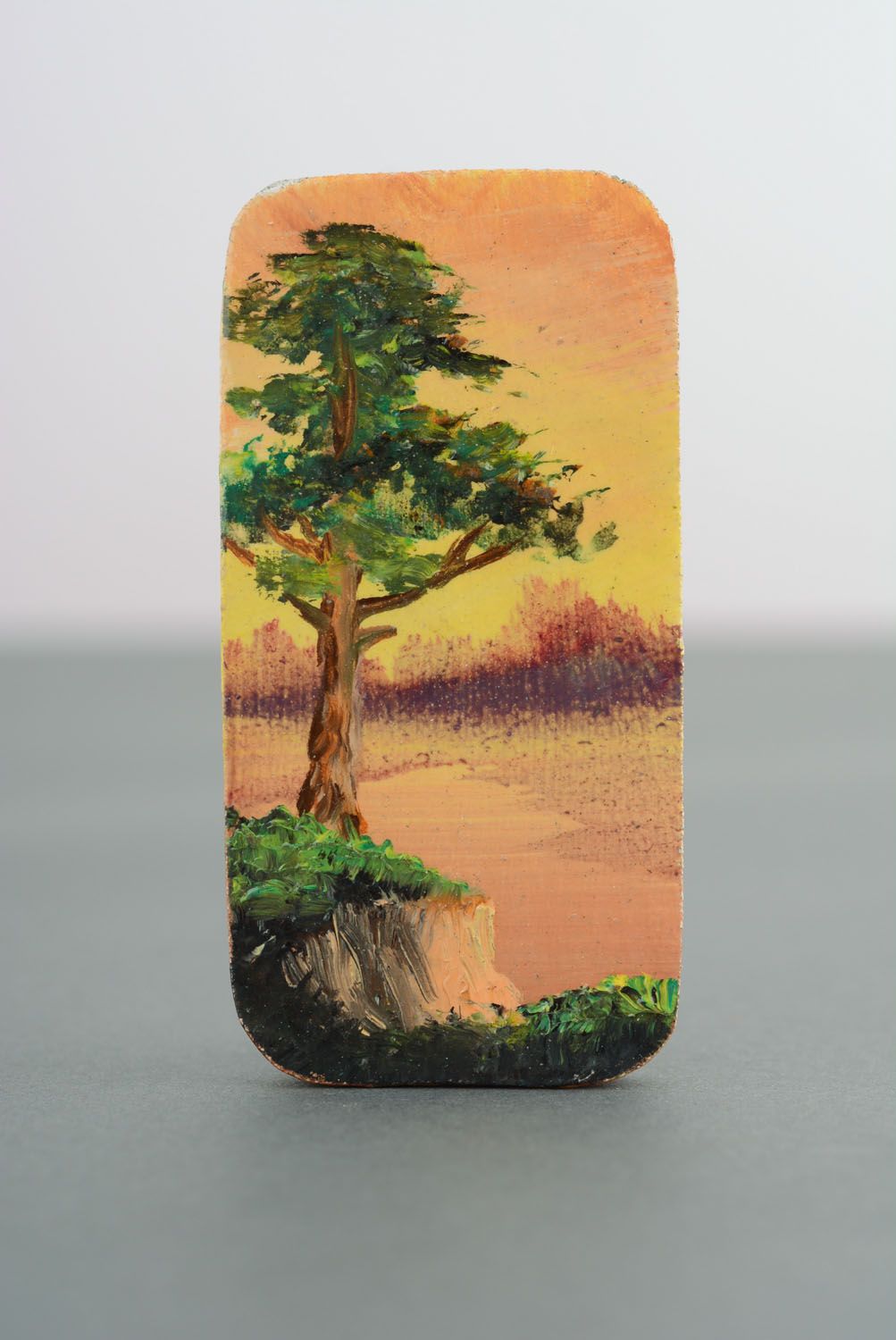 Painted wooden magnet At the Swamp photo 4