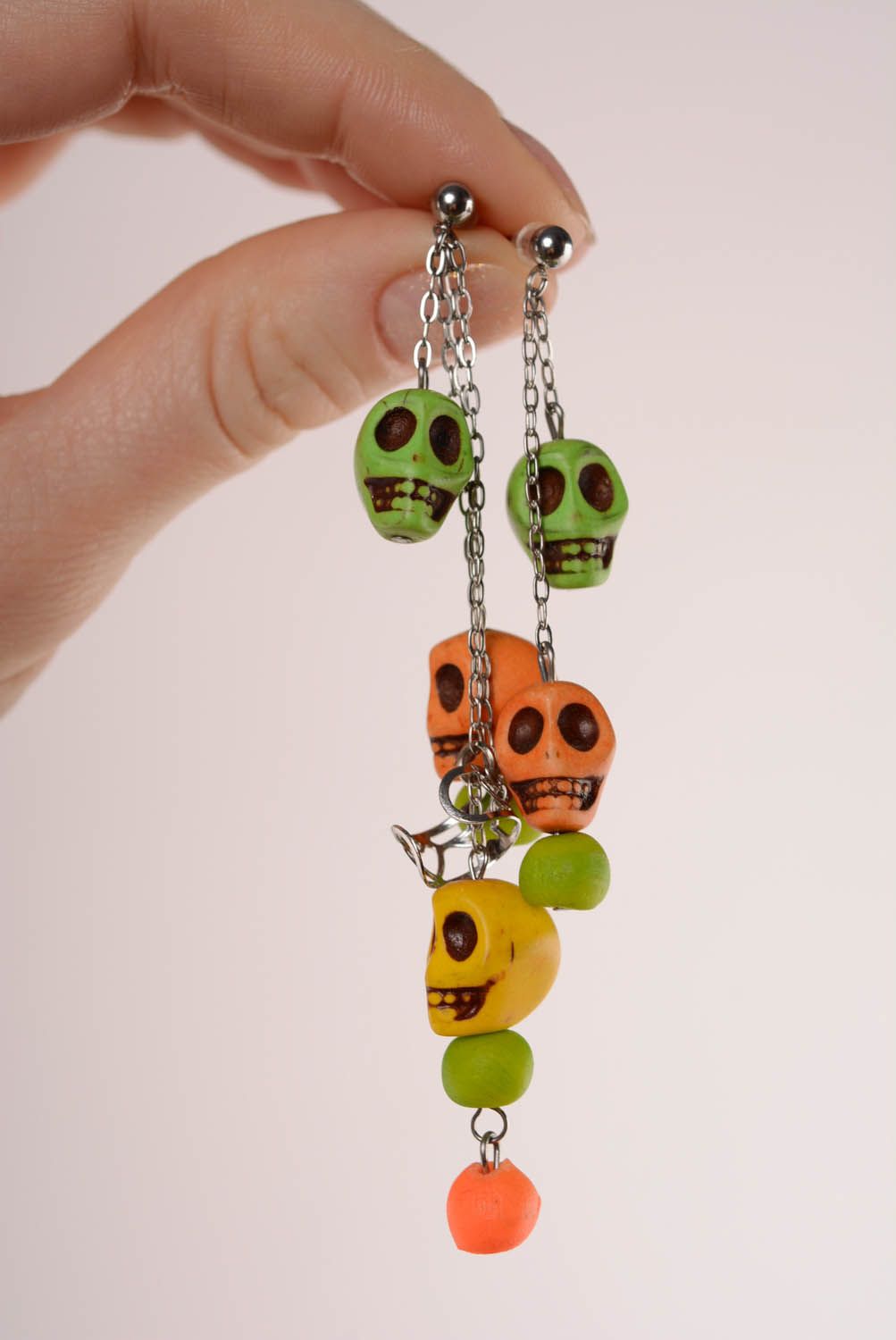 Cuffs pendientes Calavera foto 4