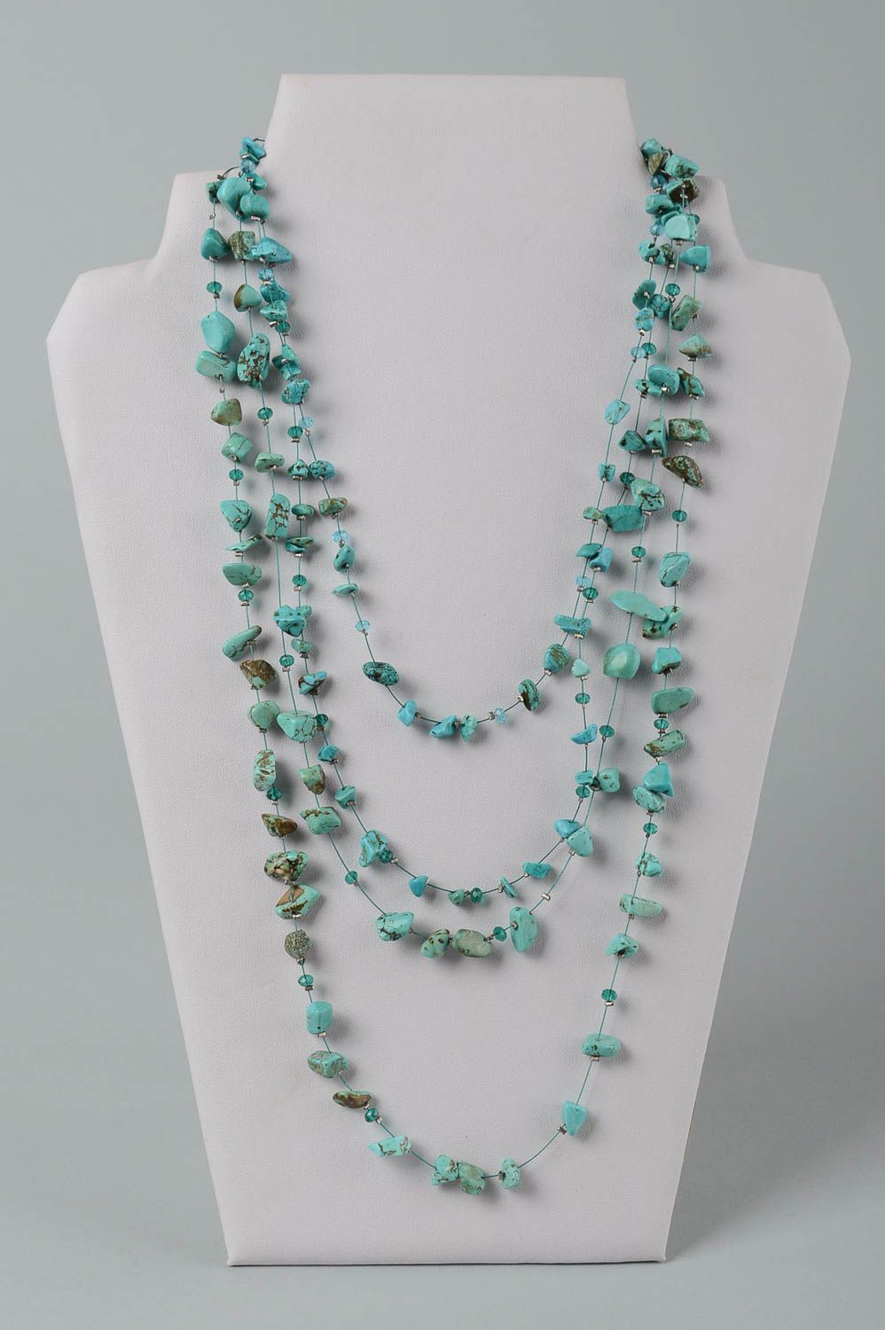 Handmade necklace turquoise necklace evening necklace fashion accessories photo 1