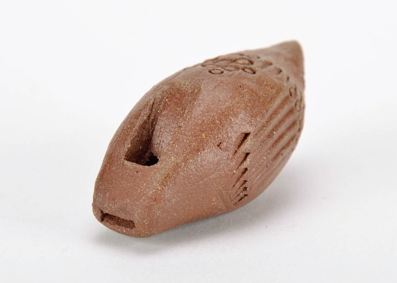 Clay penny whistle Fish photo 2