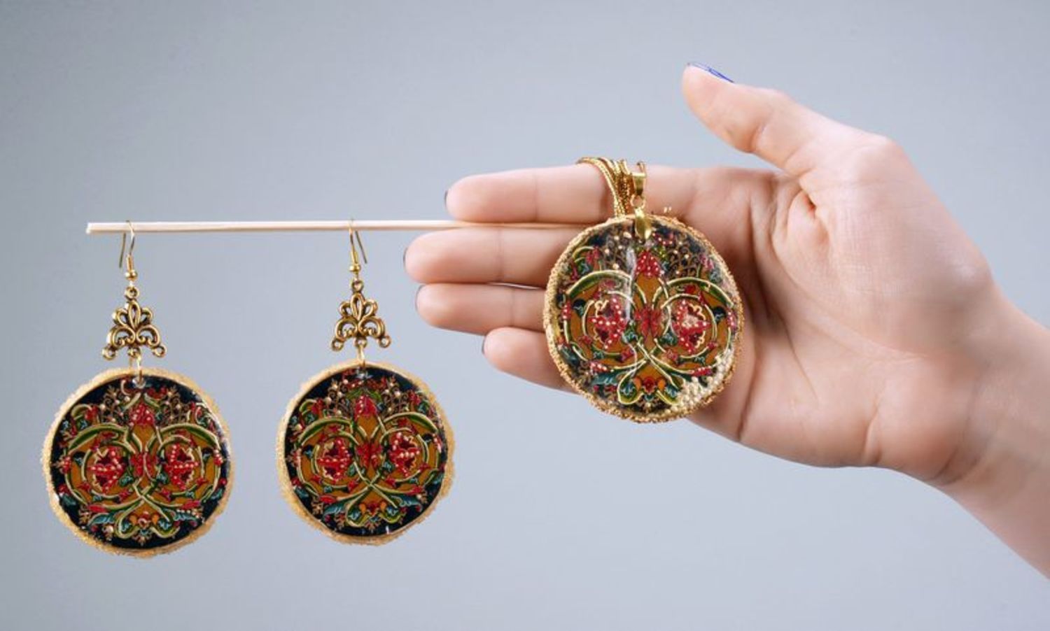 Jewelry set earrings+pendant photo 5