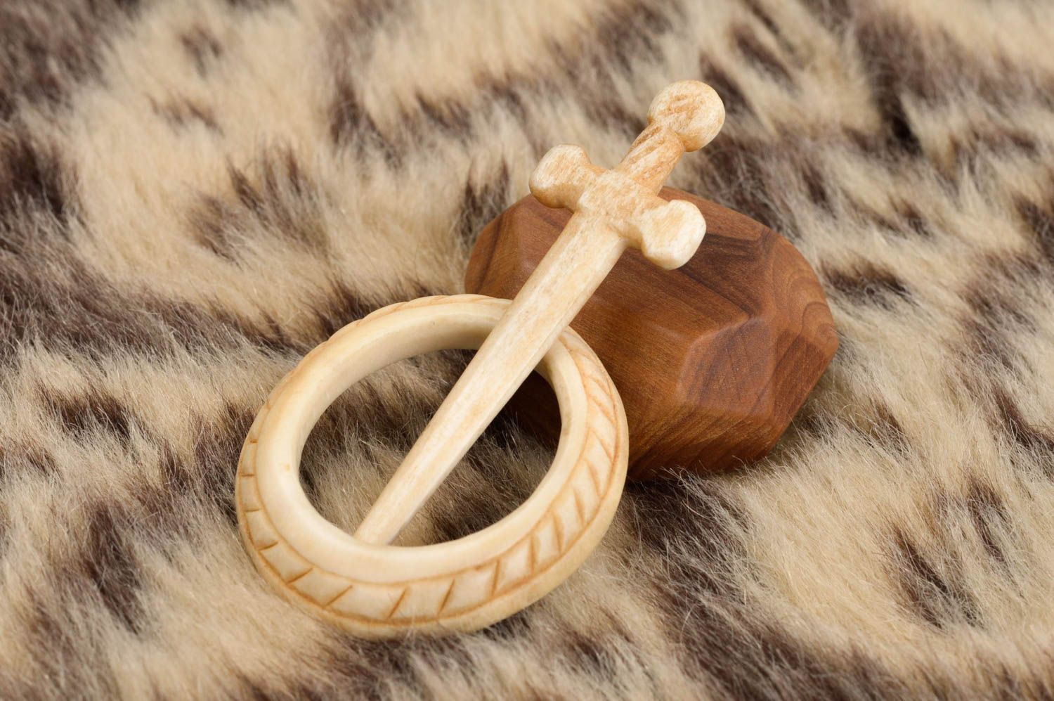 Handmade button elk horn bijouterie designer jewelry unusual accessory best gift photo 1