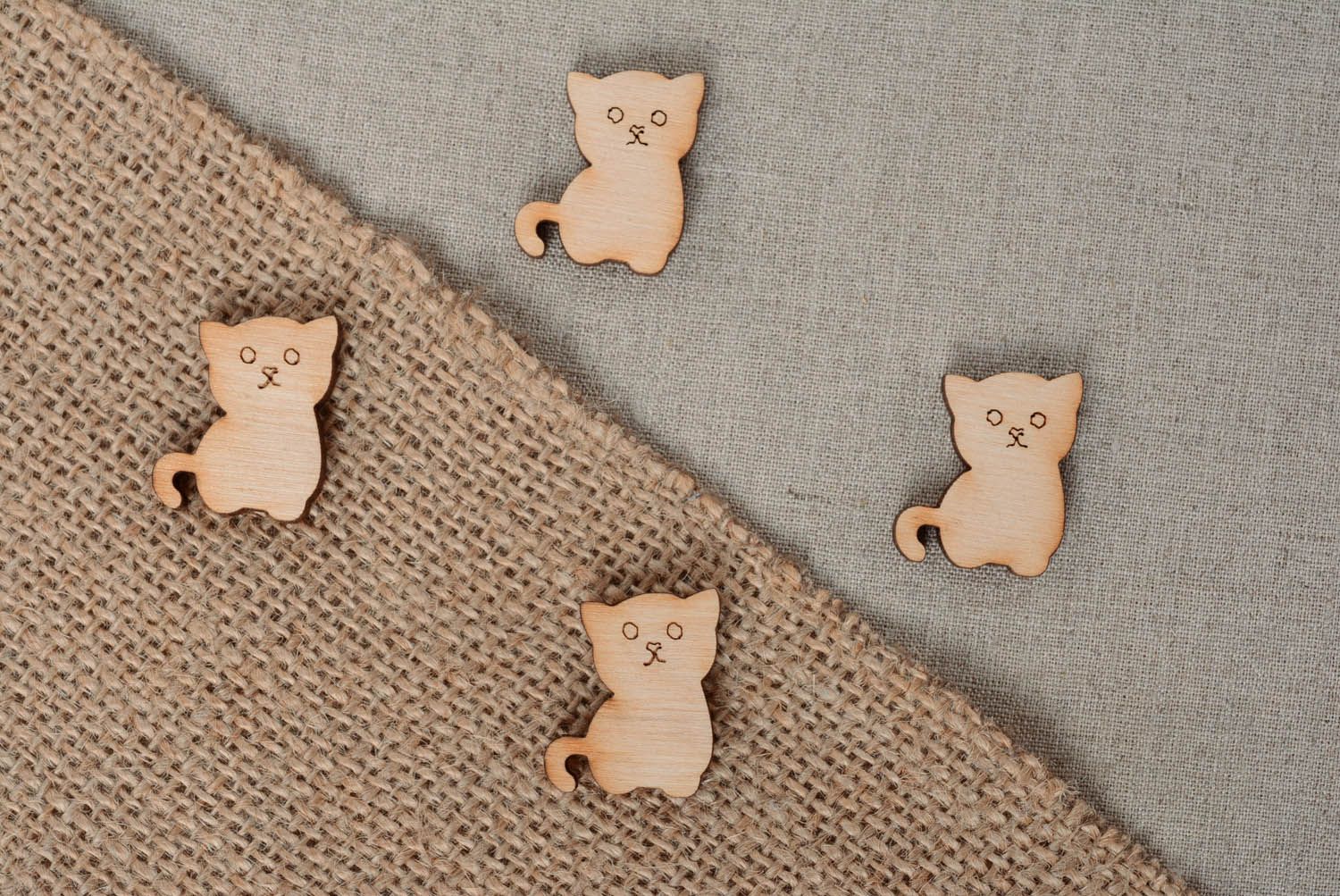 Chipboard Figuren Kleine Katzen foto 2