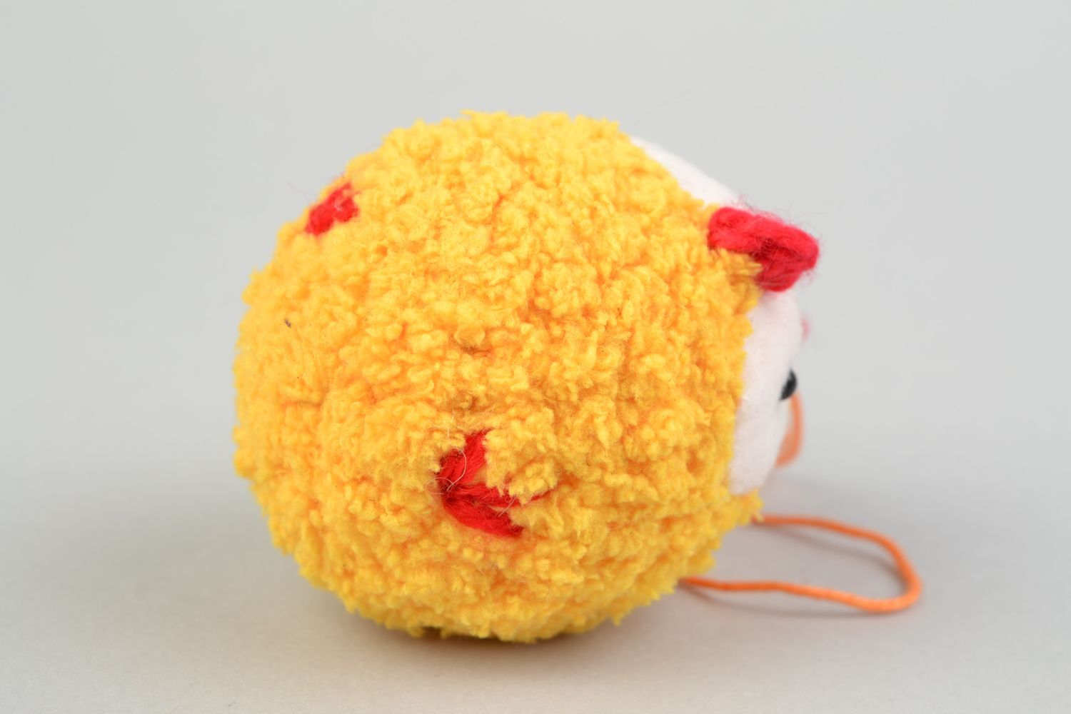 Set of handmade crochet soft toys funny yellow chickens 11 items photo 5