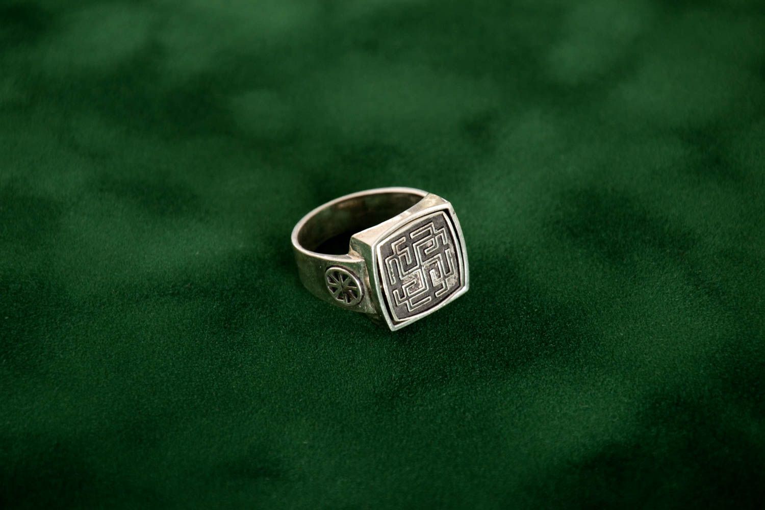 Украшение ручной работы серебряное кольцо подарок для мужчины вращающееся фото 1