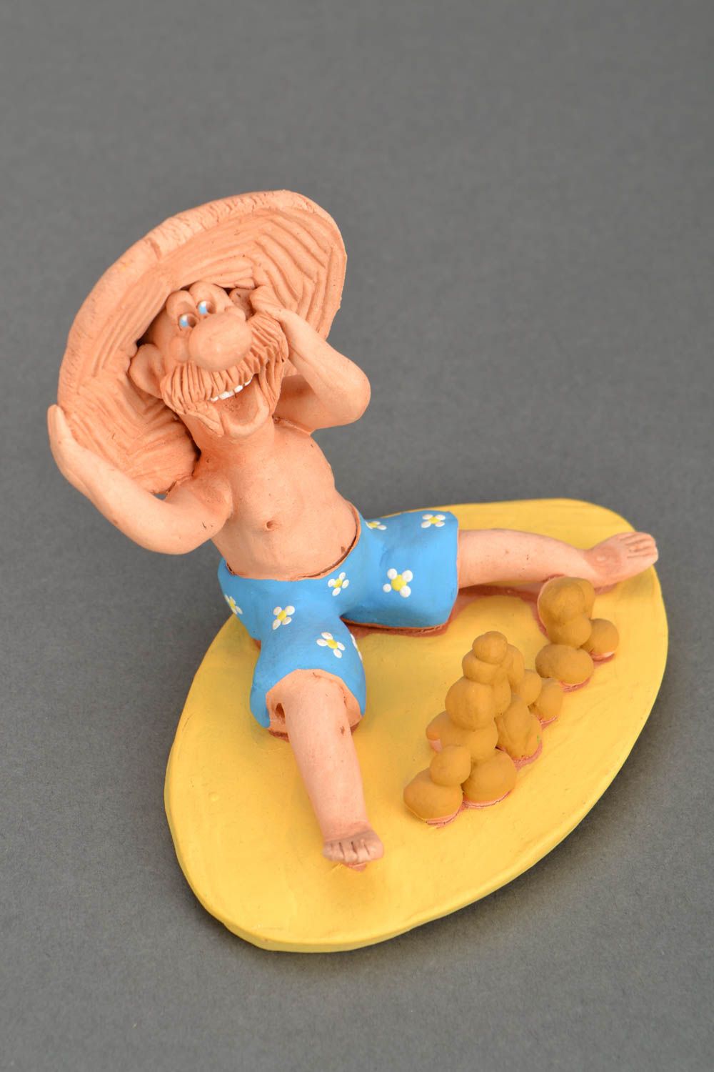 Ceramic statuette with painting On the Beach  photo 3