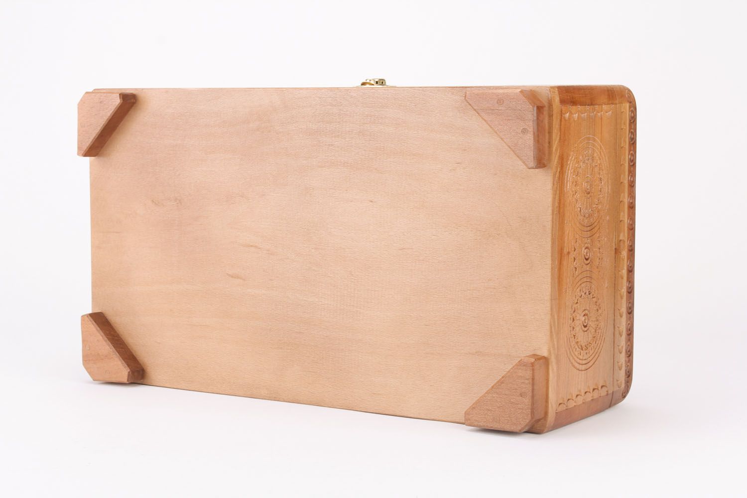 Grande boîte en bois faite main photo 4