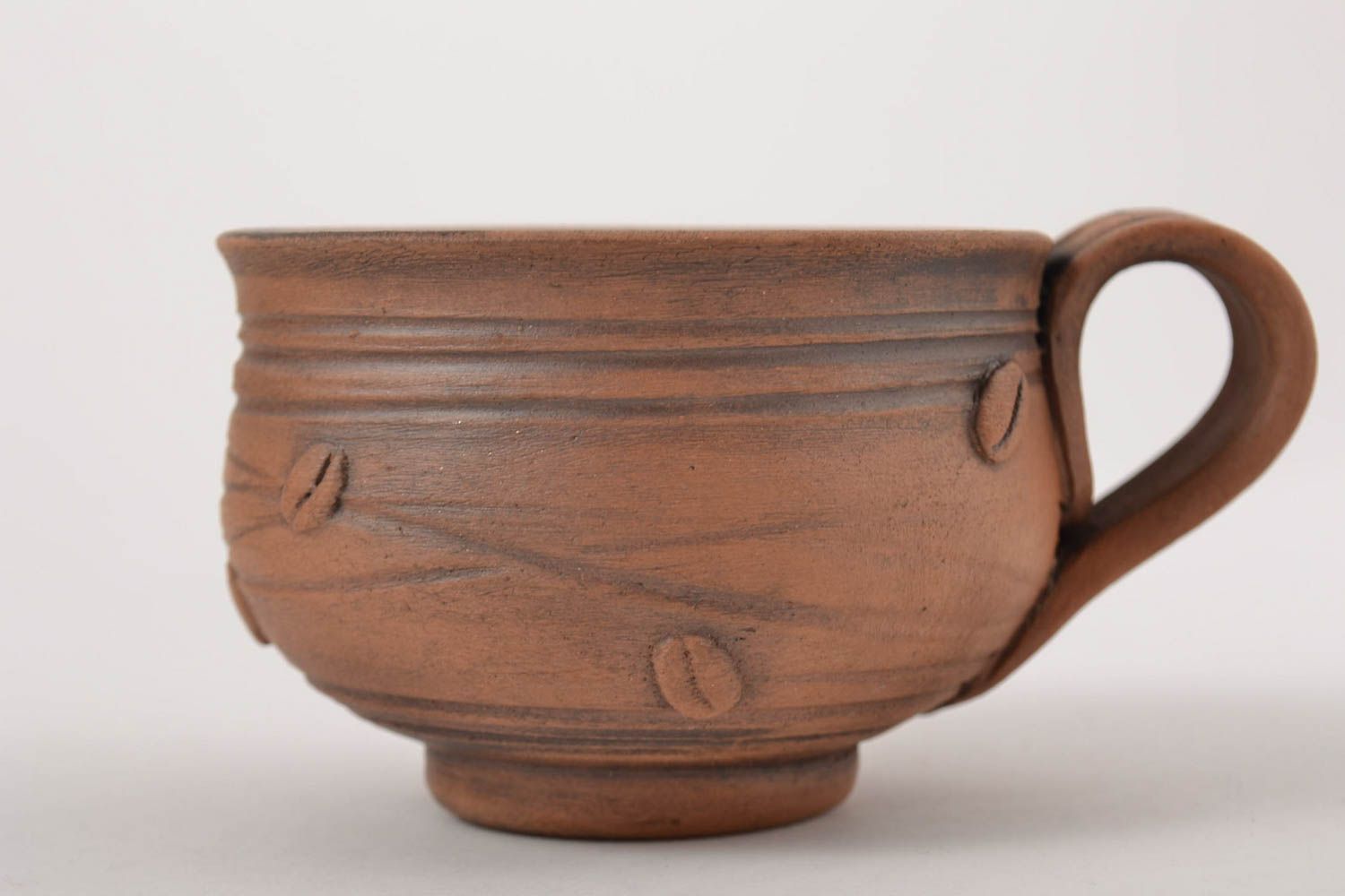 Taza de arcilla hecha a mano para café artículo de cerámica regalo original  foto 5