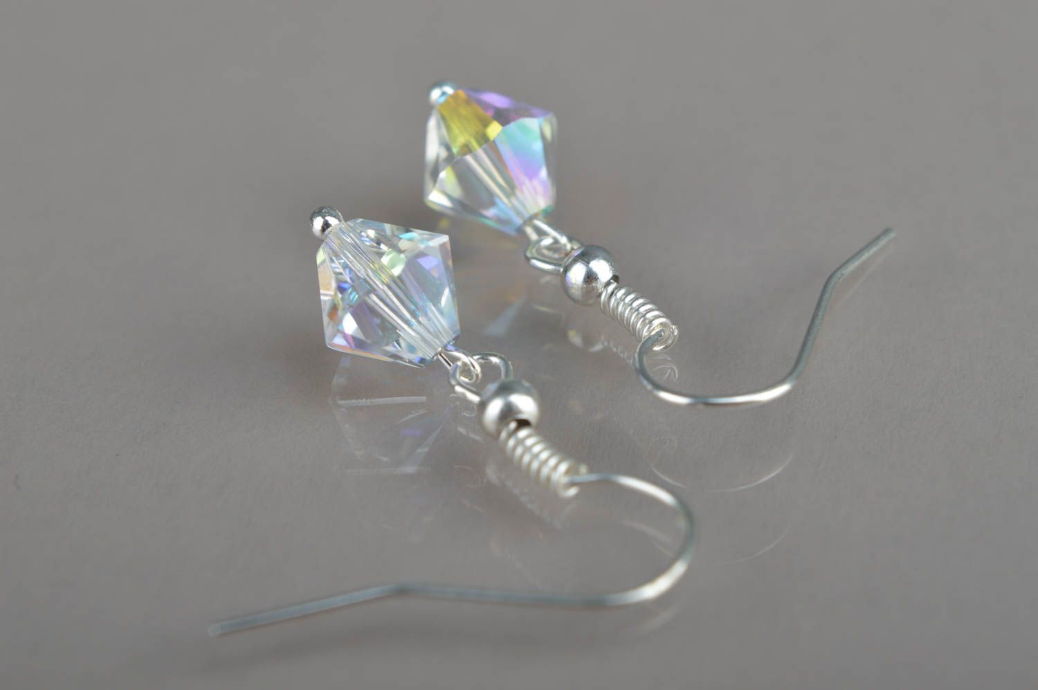 Pendientes de cristal bisutería hecha a mano regalo original para mujer joven  foto 3