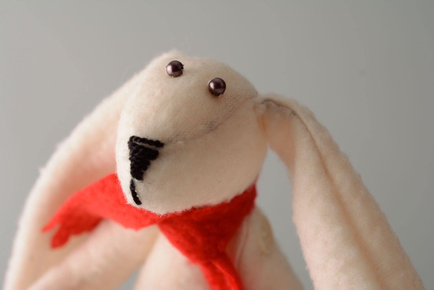 Soft fleece toy Rabbit with Scarf photo 3