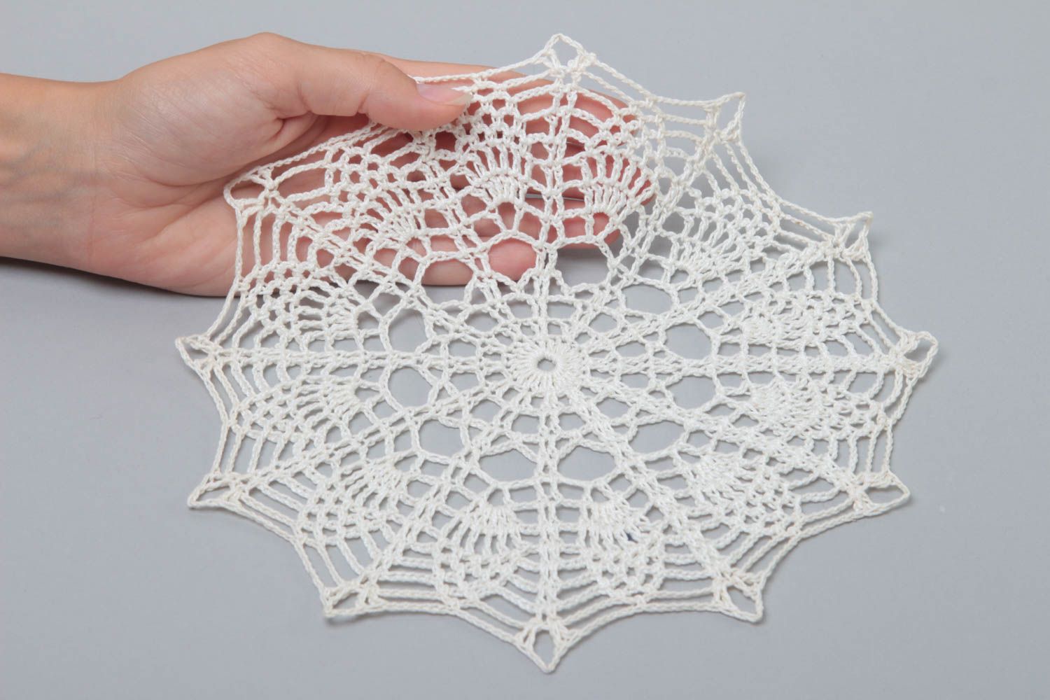 Beautiful handmade crochet napkin coffee table napkin designs home textiles photo 5