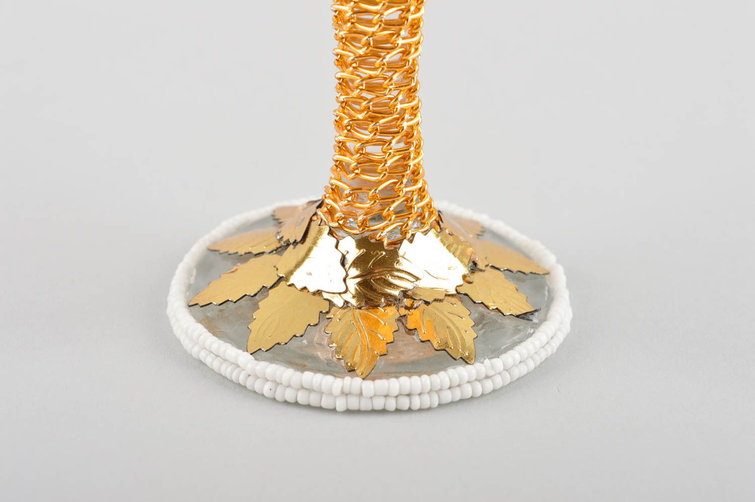 Copa de boda artesanal elemento decorativo de cristal regalo original elegante  foto 4