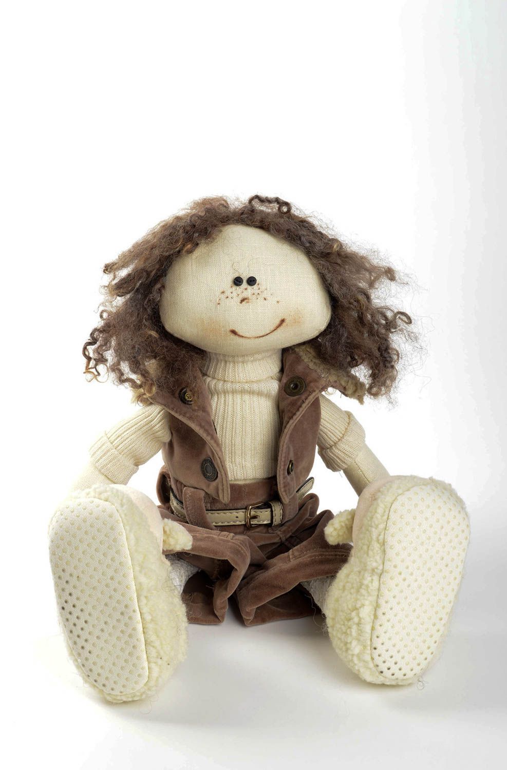 Puppe handgemacht Stoff Spielzeug originell Stoff Puppe Designer Geschenk schön foto 2
