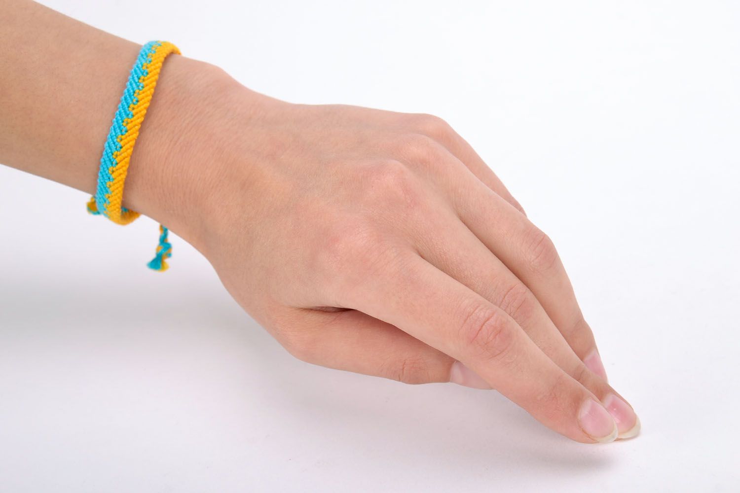 Yellow and blue wrist bracelet  photo 5