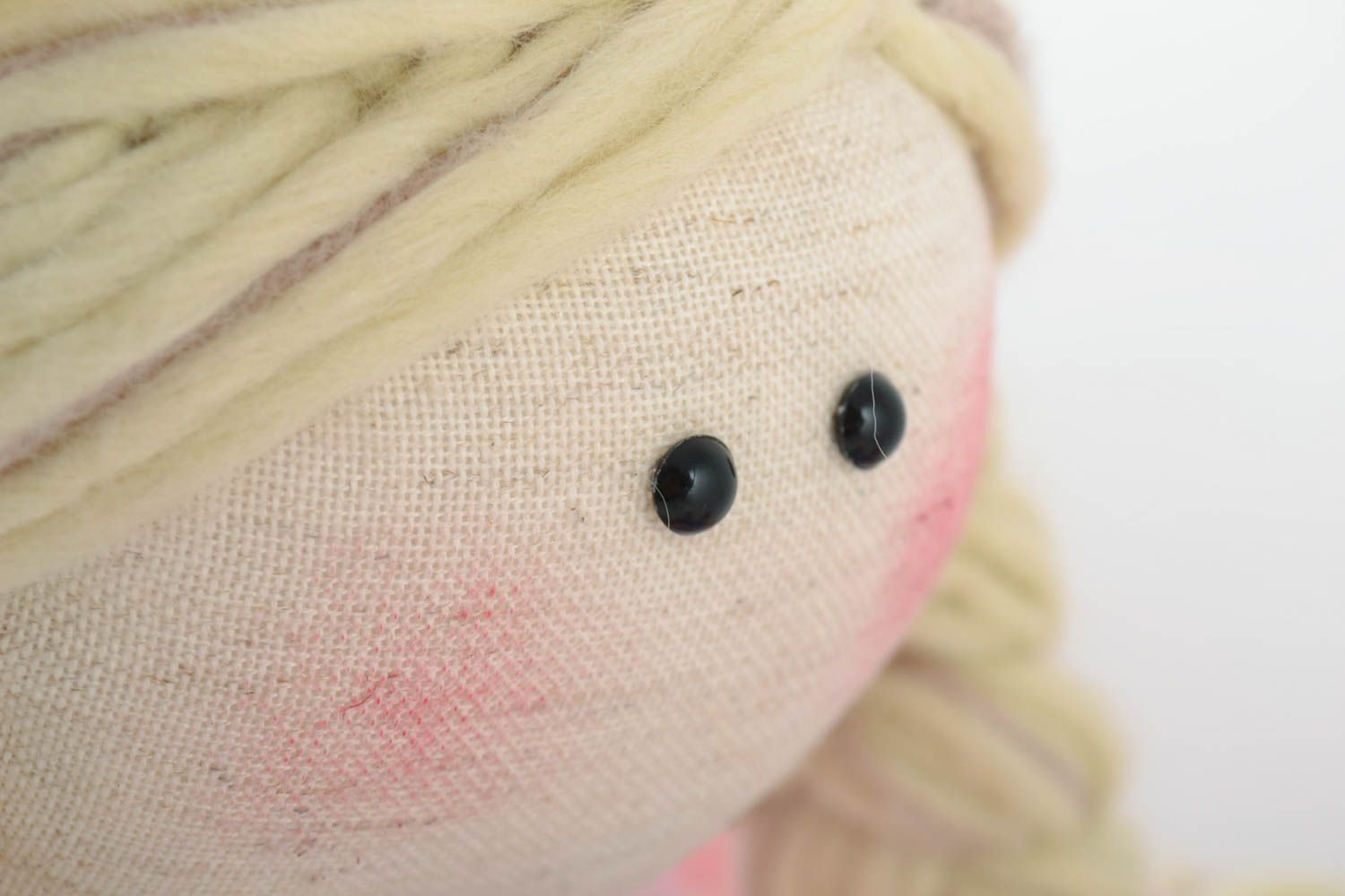 Мягкая игрушка девочка из ткани ручной работы авторская красивая декоративная фото 3