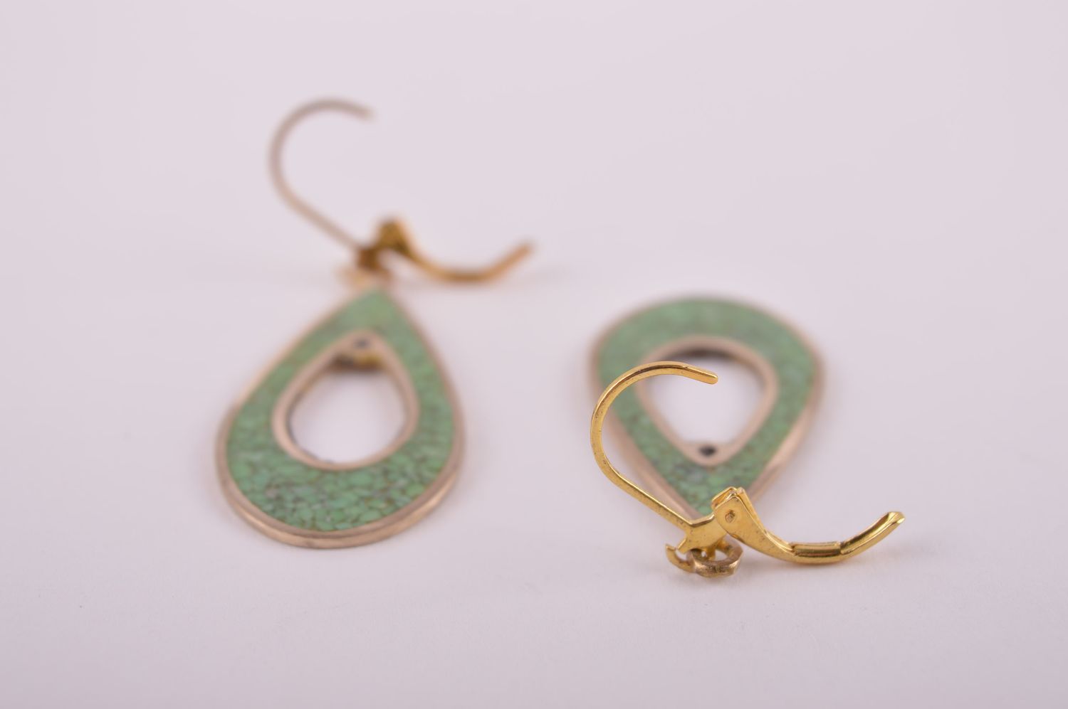 Stylish handmade metal earrings gemstone earrings fashion trends for girls photo 5