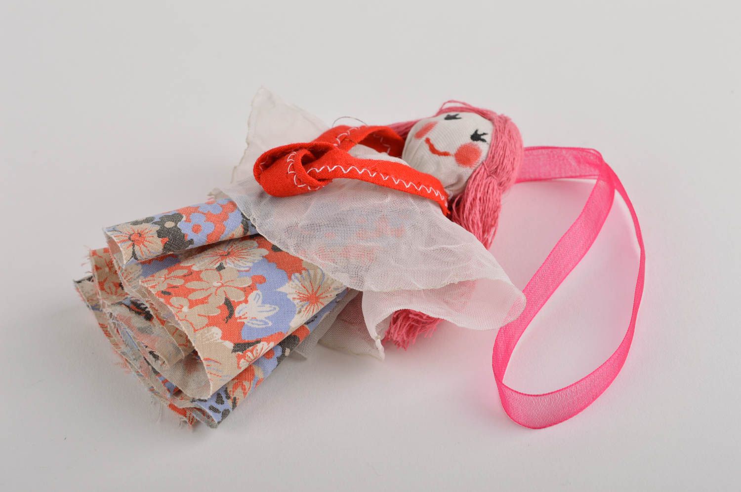 Unusual handmade soft keychain toy bag charm phone charm design gift ideas photo 3