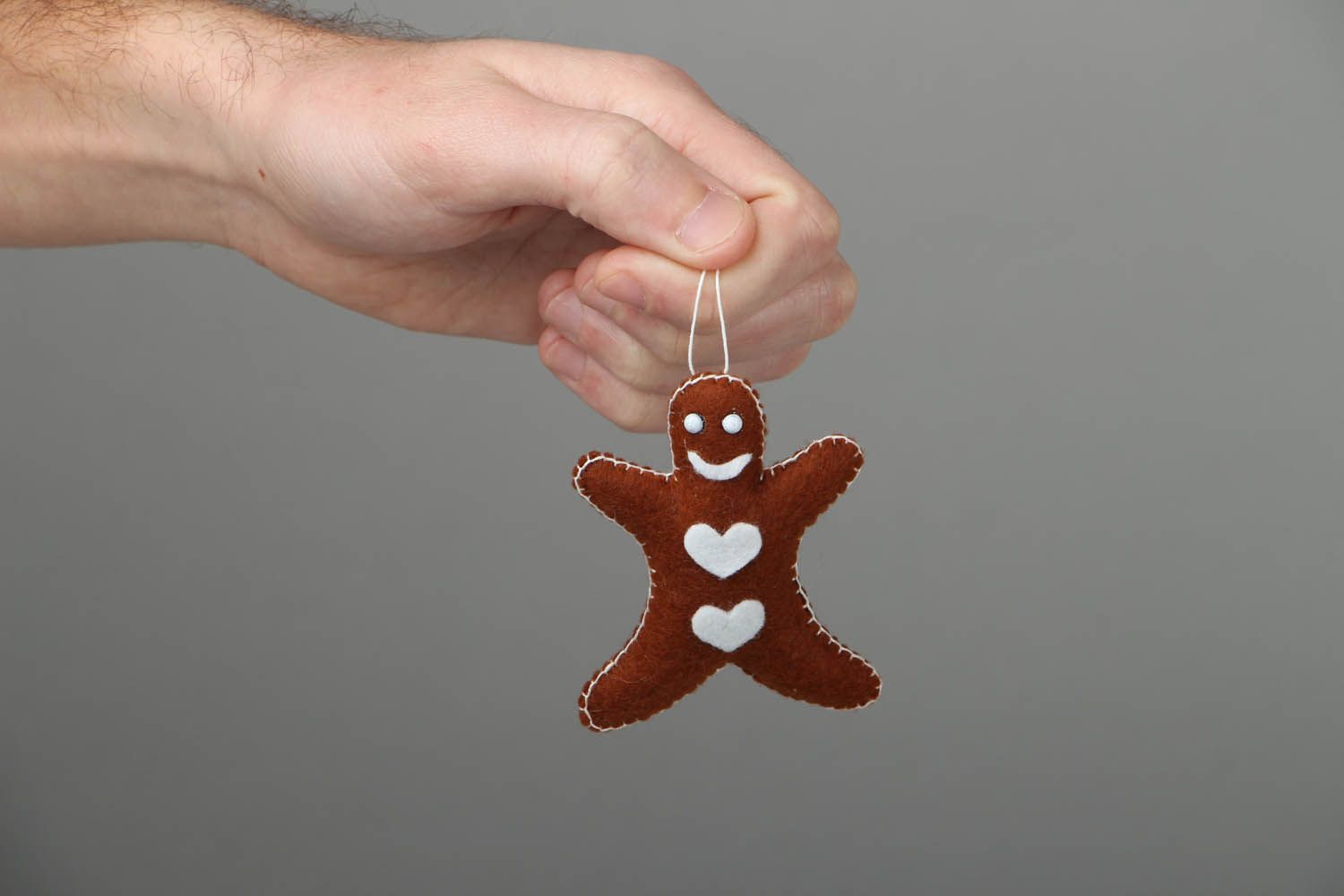 Handmade Christmas tree toy Gingerman photo 4