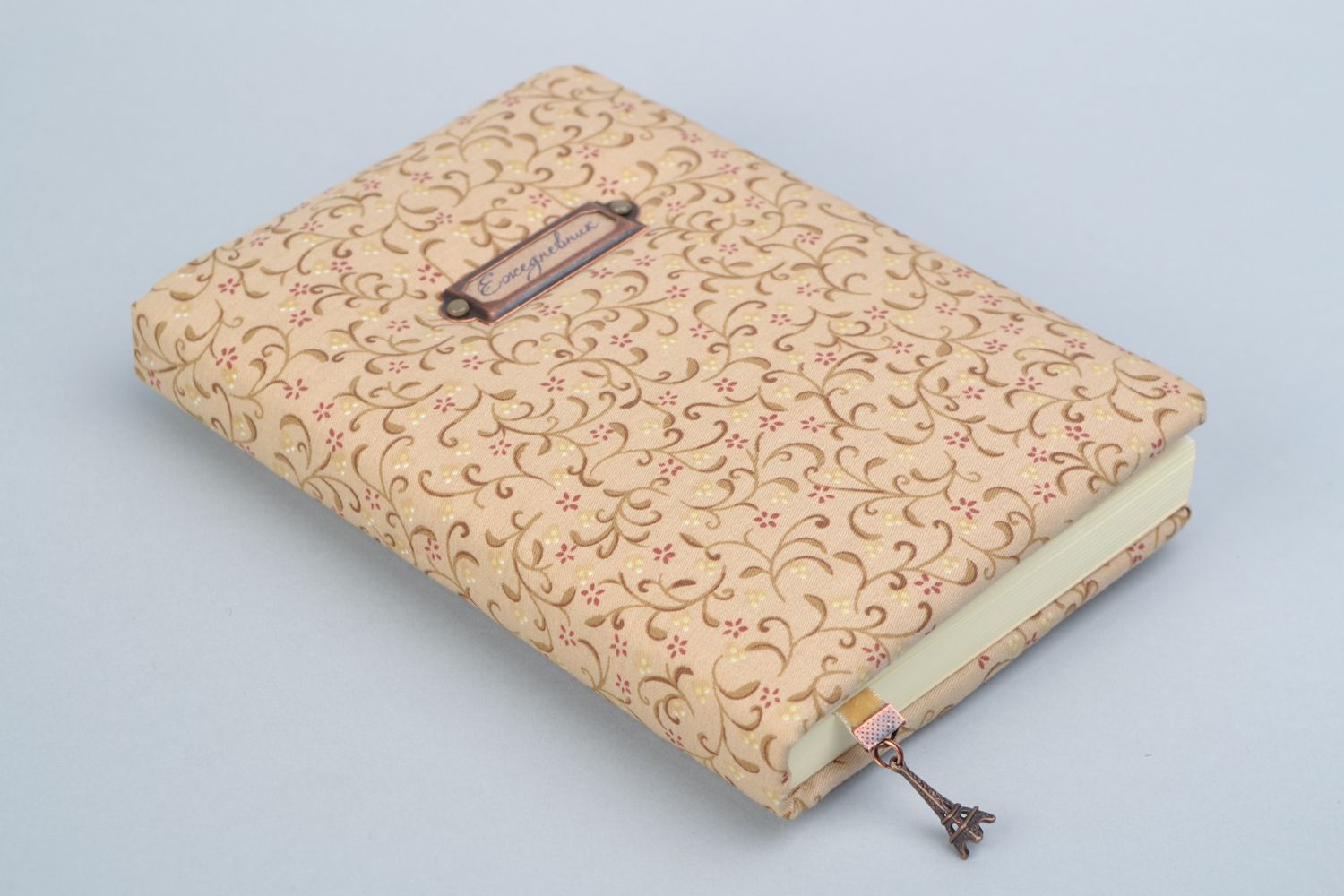 Notebook with fabric cover with fancy print photo 5
