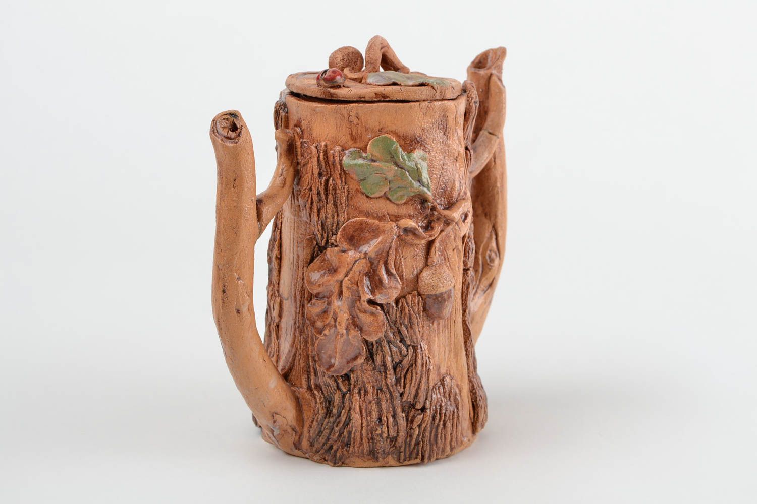 Clay art handmade pottery ceramic teapot small teapot housewarming gift ideas photo 5