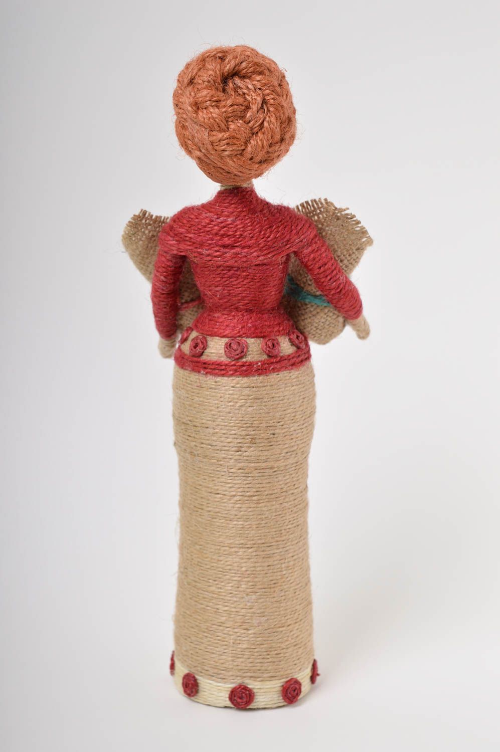Figurine femme faite main Poupée décorative fil de jute Décoration d'intérieure  photo 5