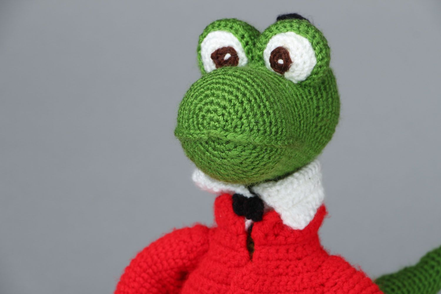 Jouet mou tricoté fait main Crocodile photo 2