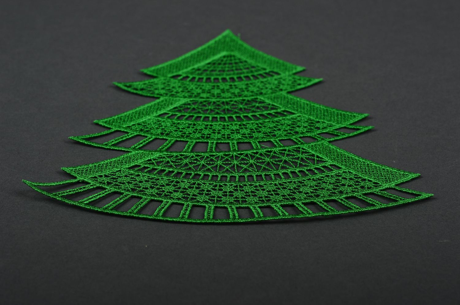Игрушка елочка ручной работы декоративная подвеска елочная игрушка зеленая фото 3