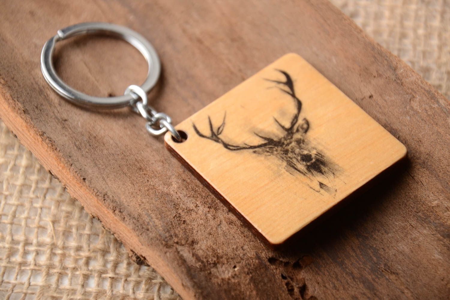Handmade key ring wooden keychain key accessories wooden gifts souvenir ideas photo 1