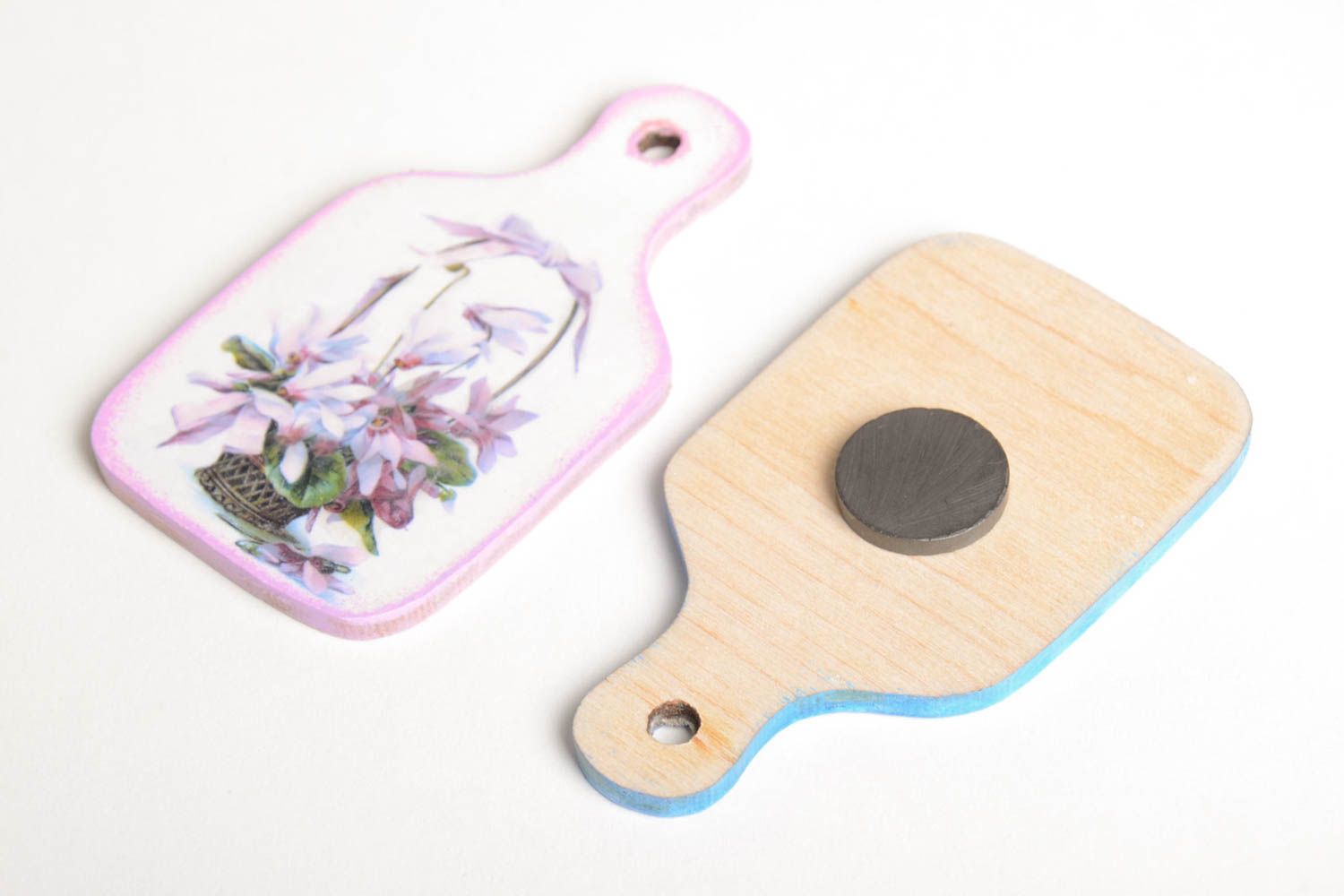 Magnete für Kinder Holz Magnet Deko Accessoires handgemachte Geschenke 2 Stück foto 3