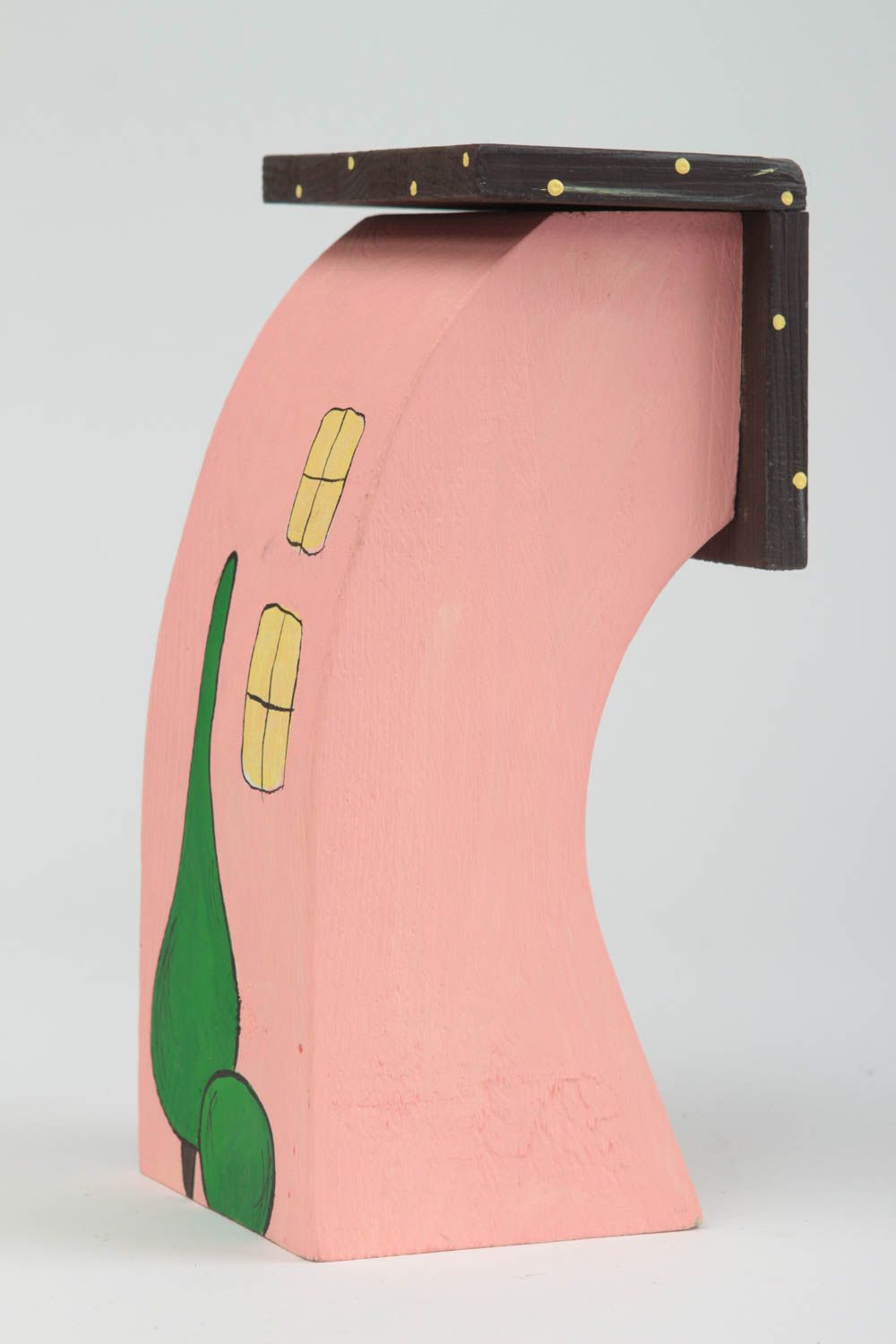 Statuette en bois fait main Figurine décorative Déco maison avec peinture photo 3
