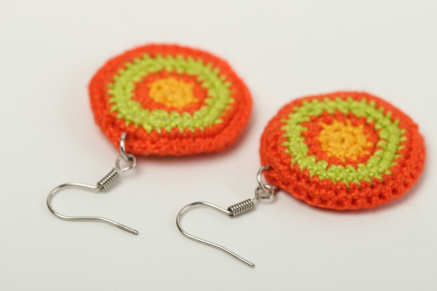 Handmade earrings designer earrings unusual accessory gift ideas crochet jewelry photo 4