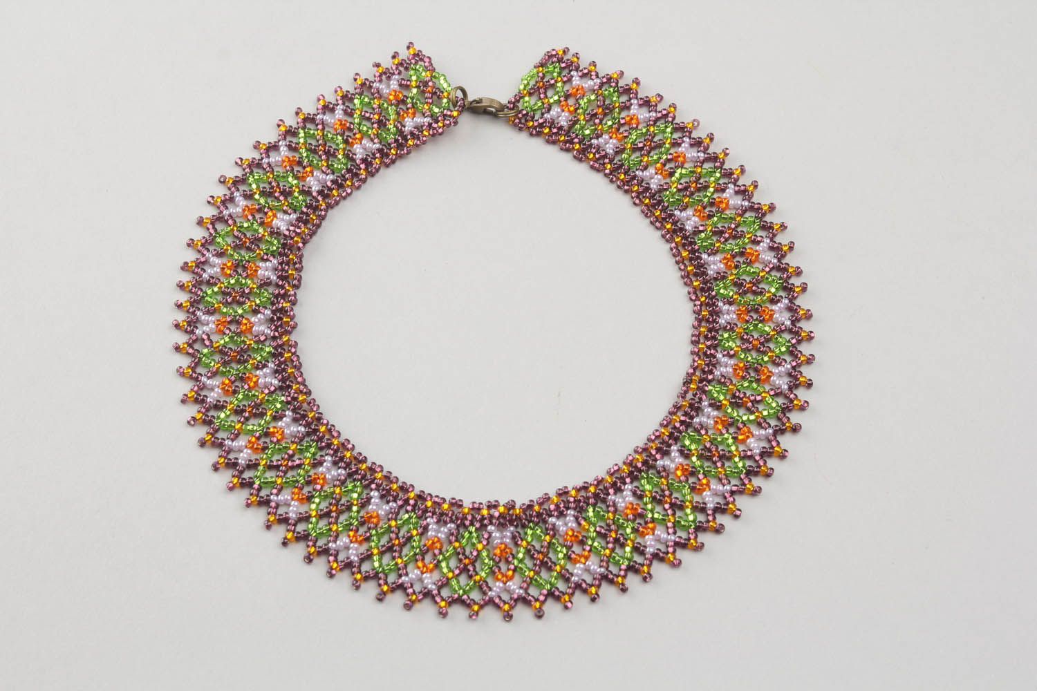 Amazing necklace made of Czech beads photo 5