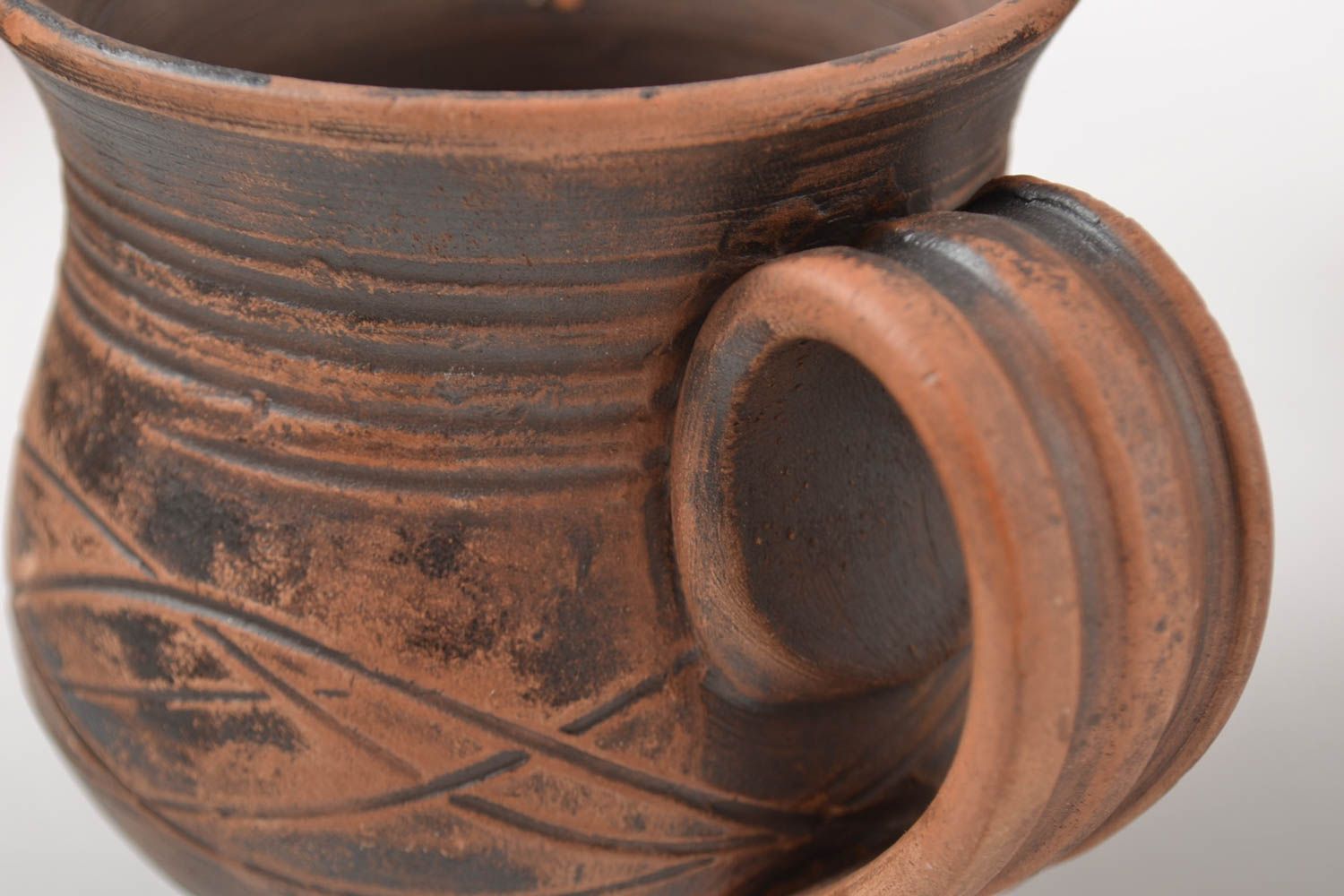 Handmade Ton Tassen Keramik Geschirr Küchen Zubehör originelle Geschenke 4 Stück foto 3
