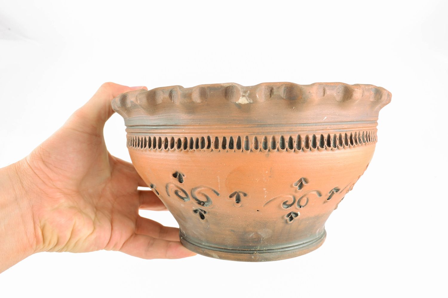 Large ceramic bowl for baking 3 liters photo 1