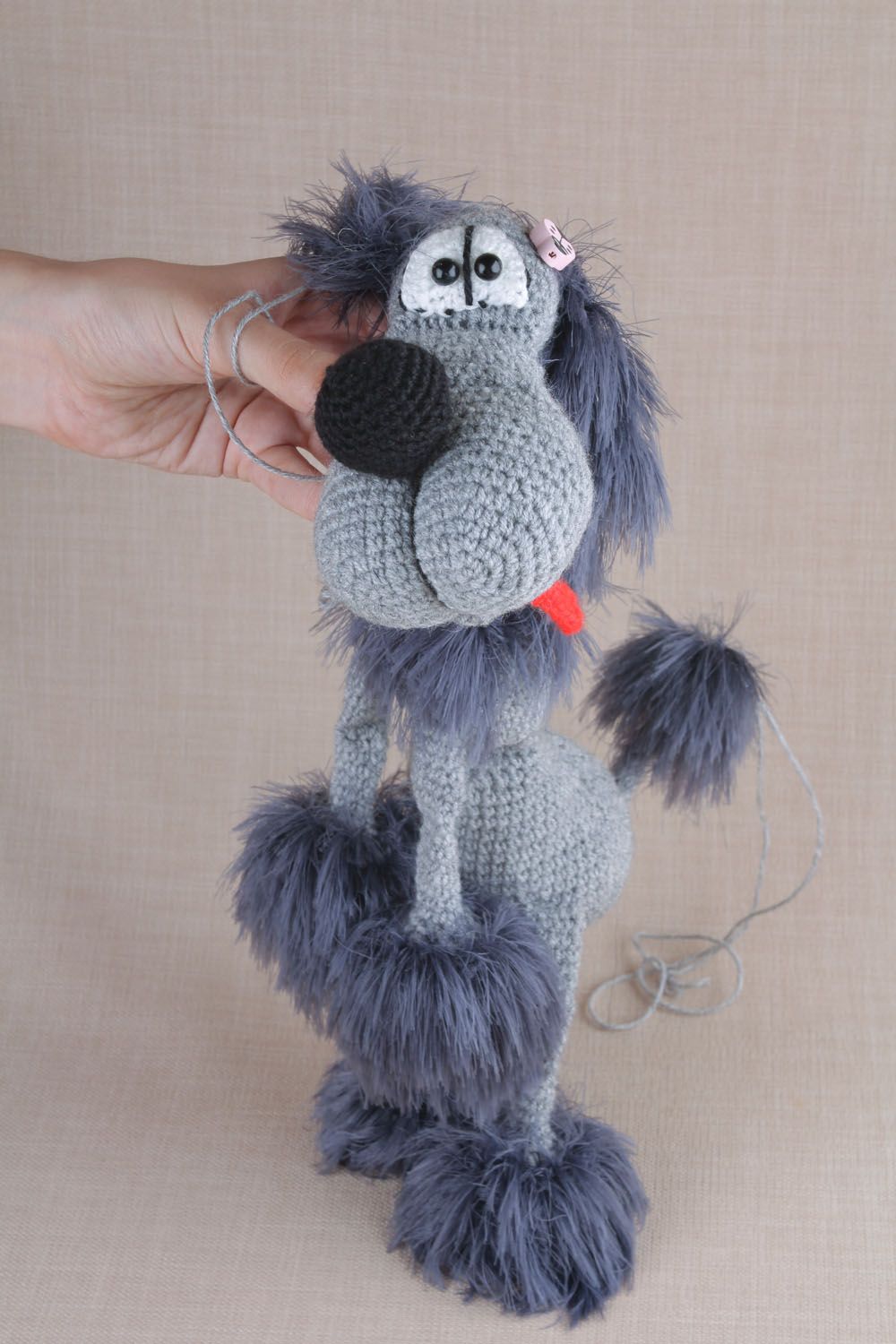Soft knitted toy Dog photo 2