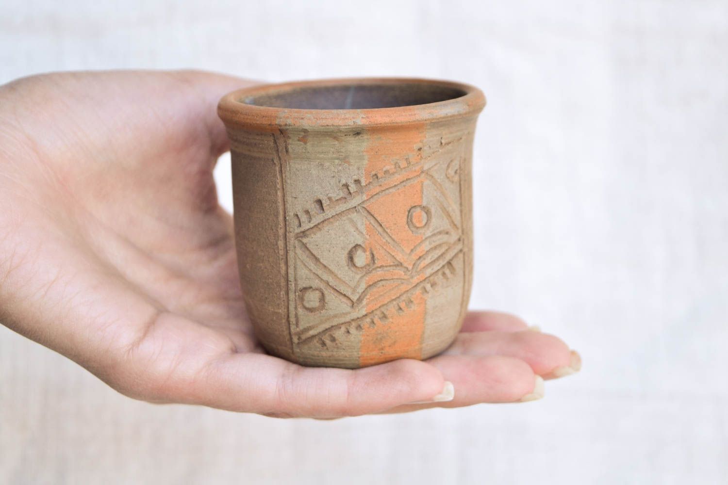 Vaso de arcilla hecho a mano utensilio de cocina regalo original para hombre foto 2
