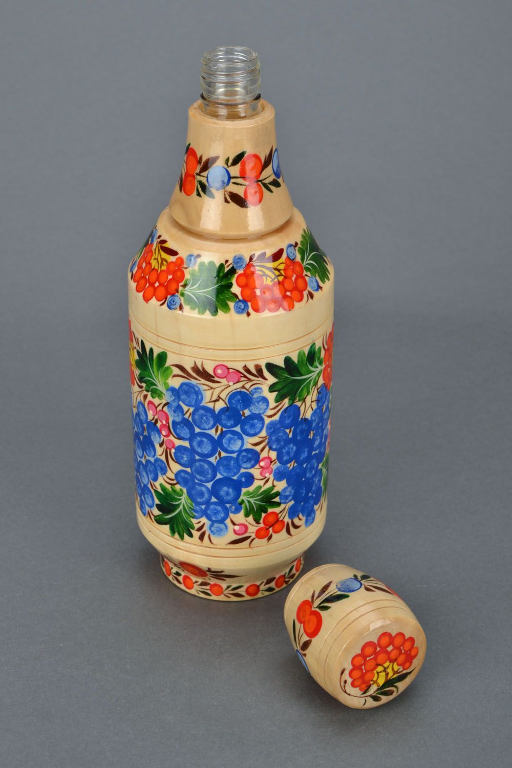 Декоративная бутылка с Петриковской росписью фото 5
