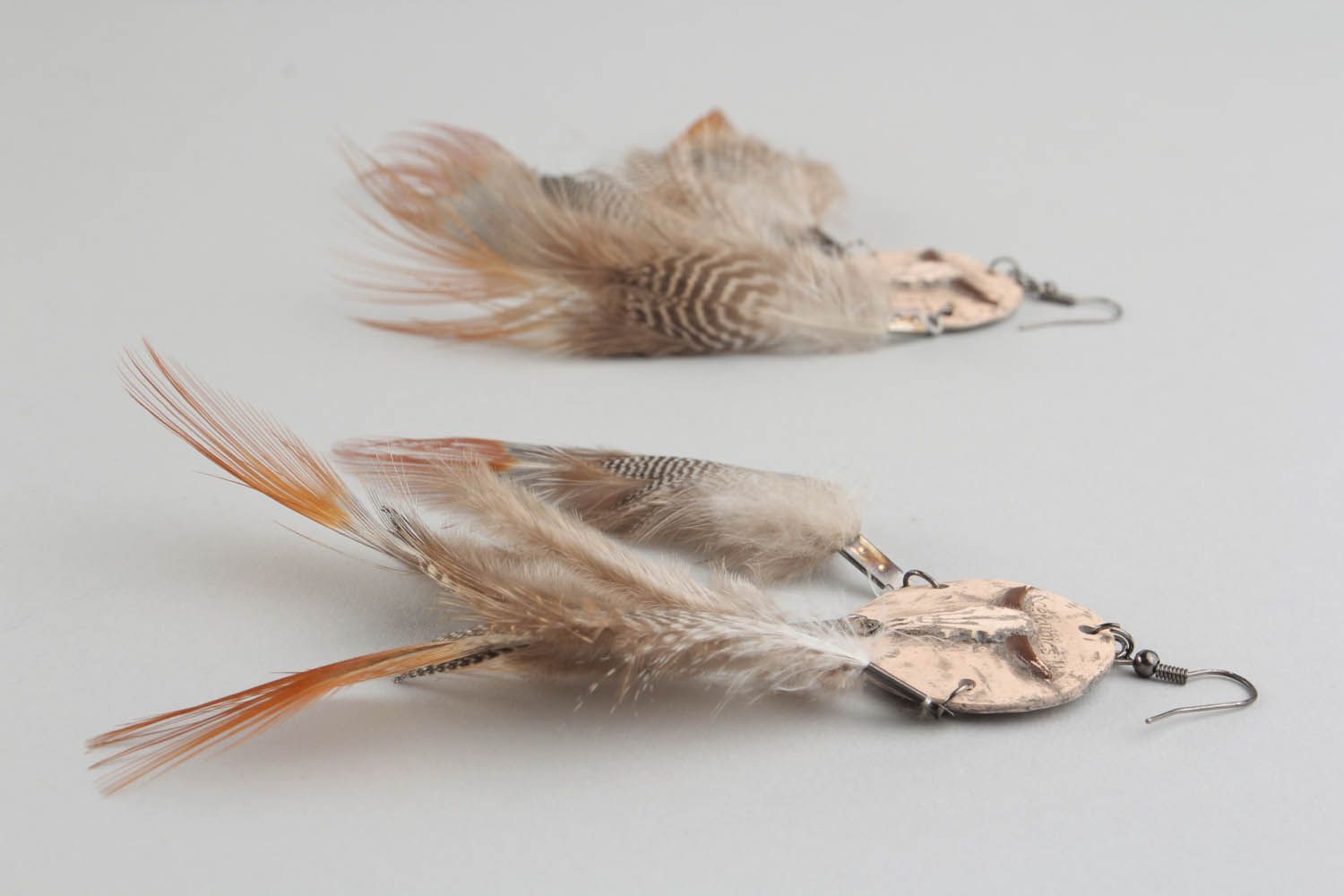 Earrings with feathers photo 3