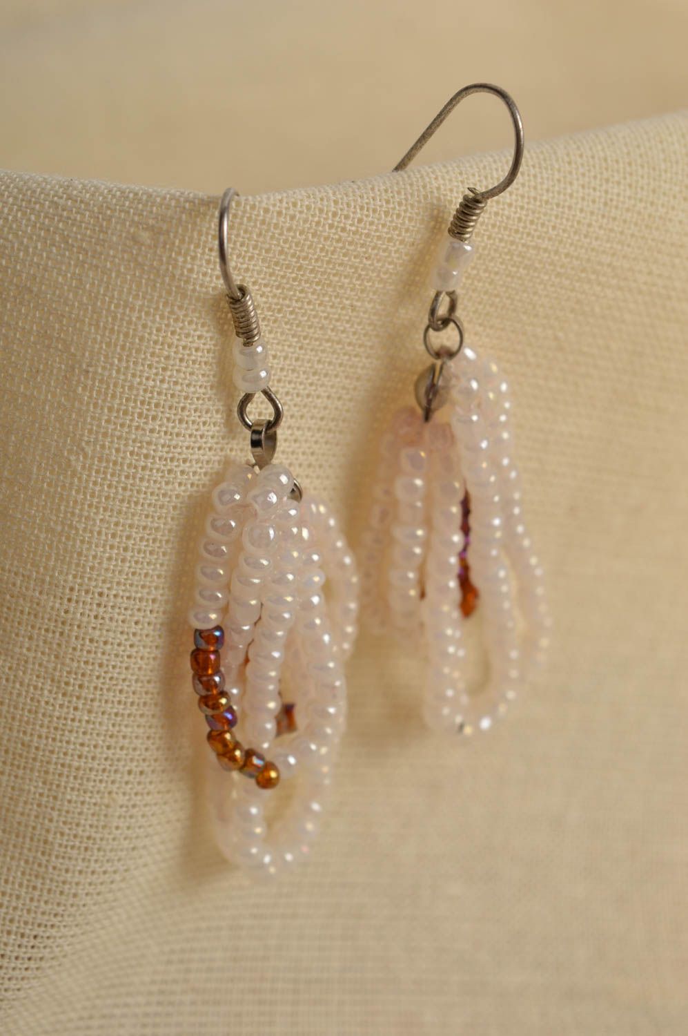 Unusual handmade beaded earrings stylish dangle earrings fashion trends photo 1