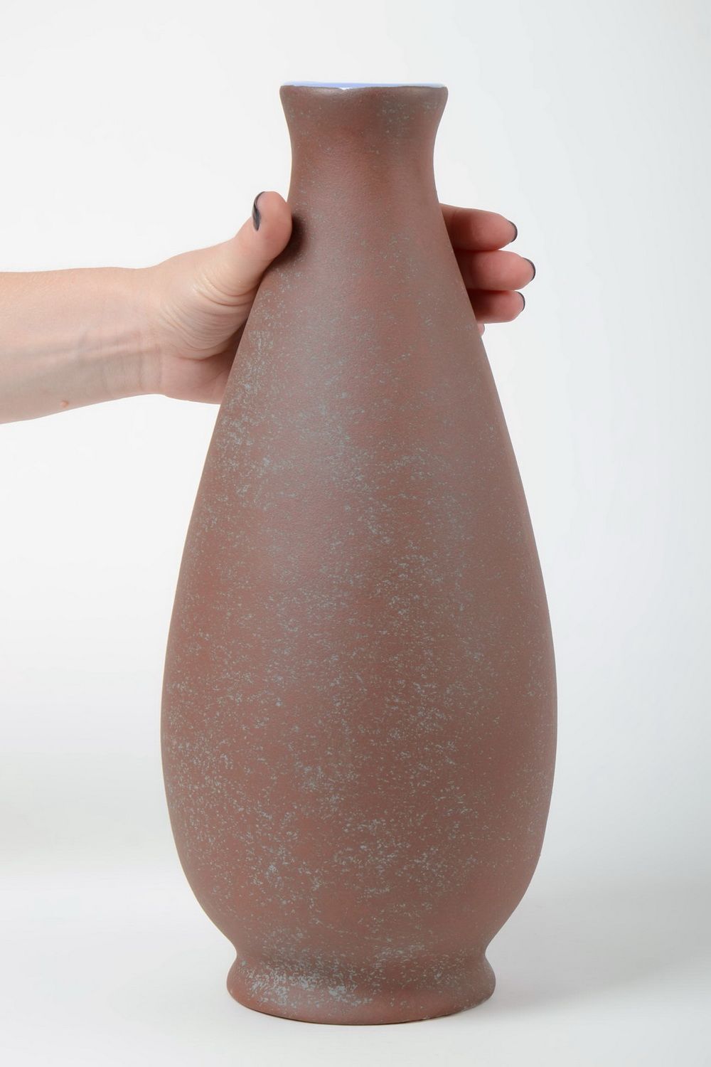 Schöne künstlerische handgemachte dekorative Vase aus Ton für 3 L groß schön  foto 5