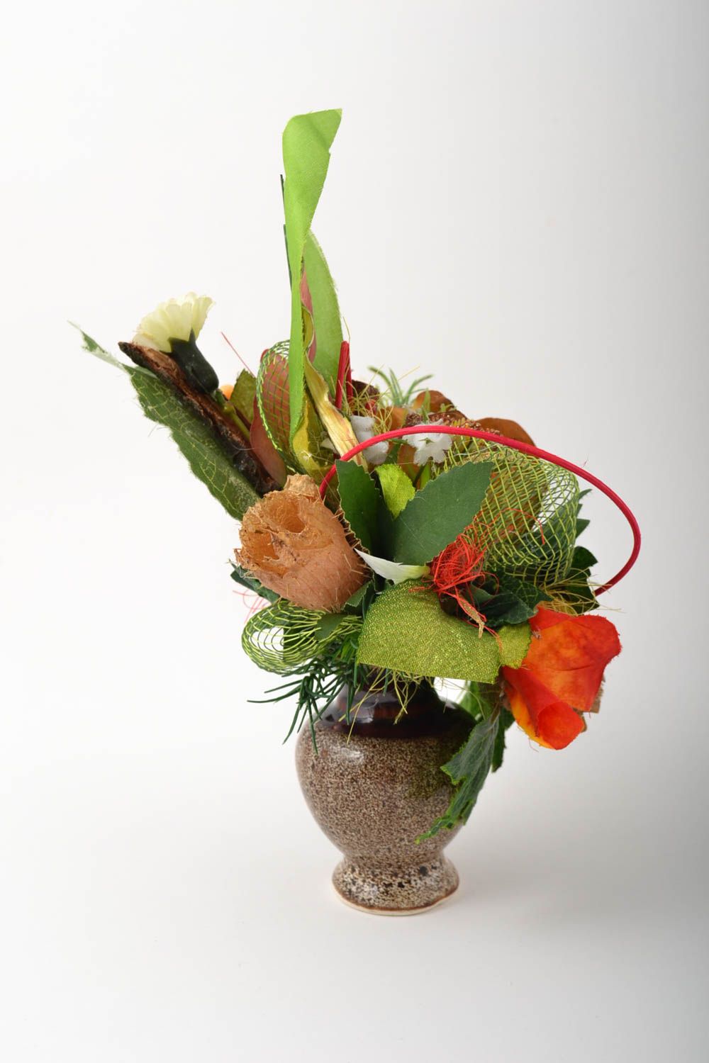 Bouquet artificiale fatto a mano mazzo di fiori decorativo regalo originale foto 2