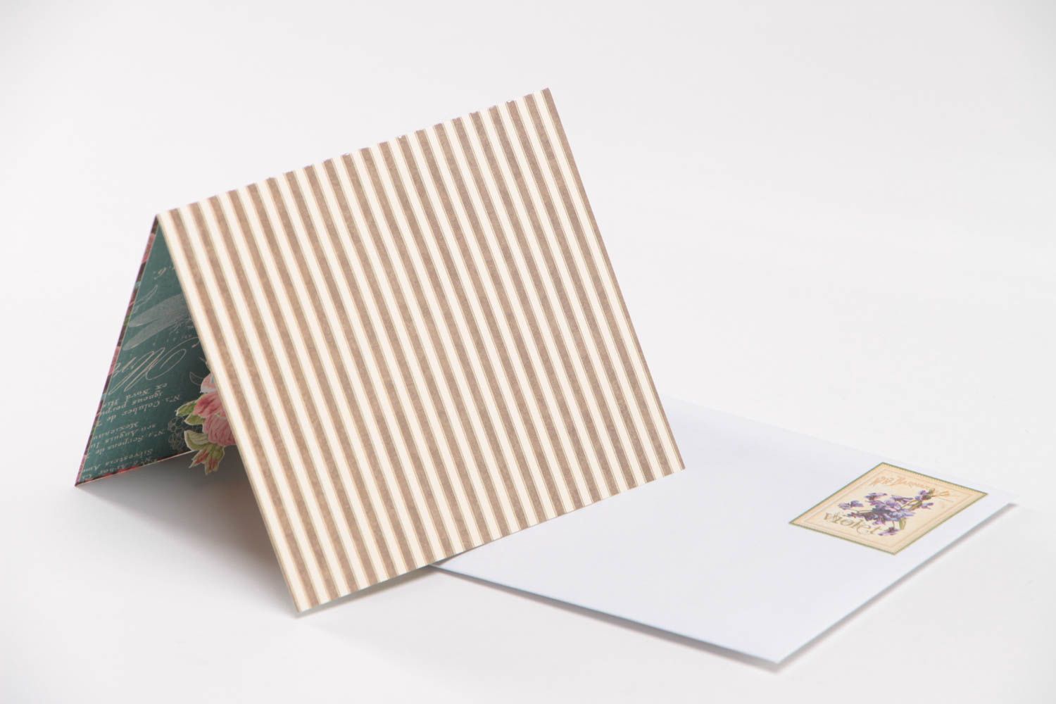 Beautiful handmade designer scrapbook 3D card in envelope photo 4