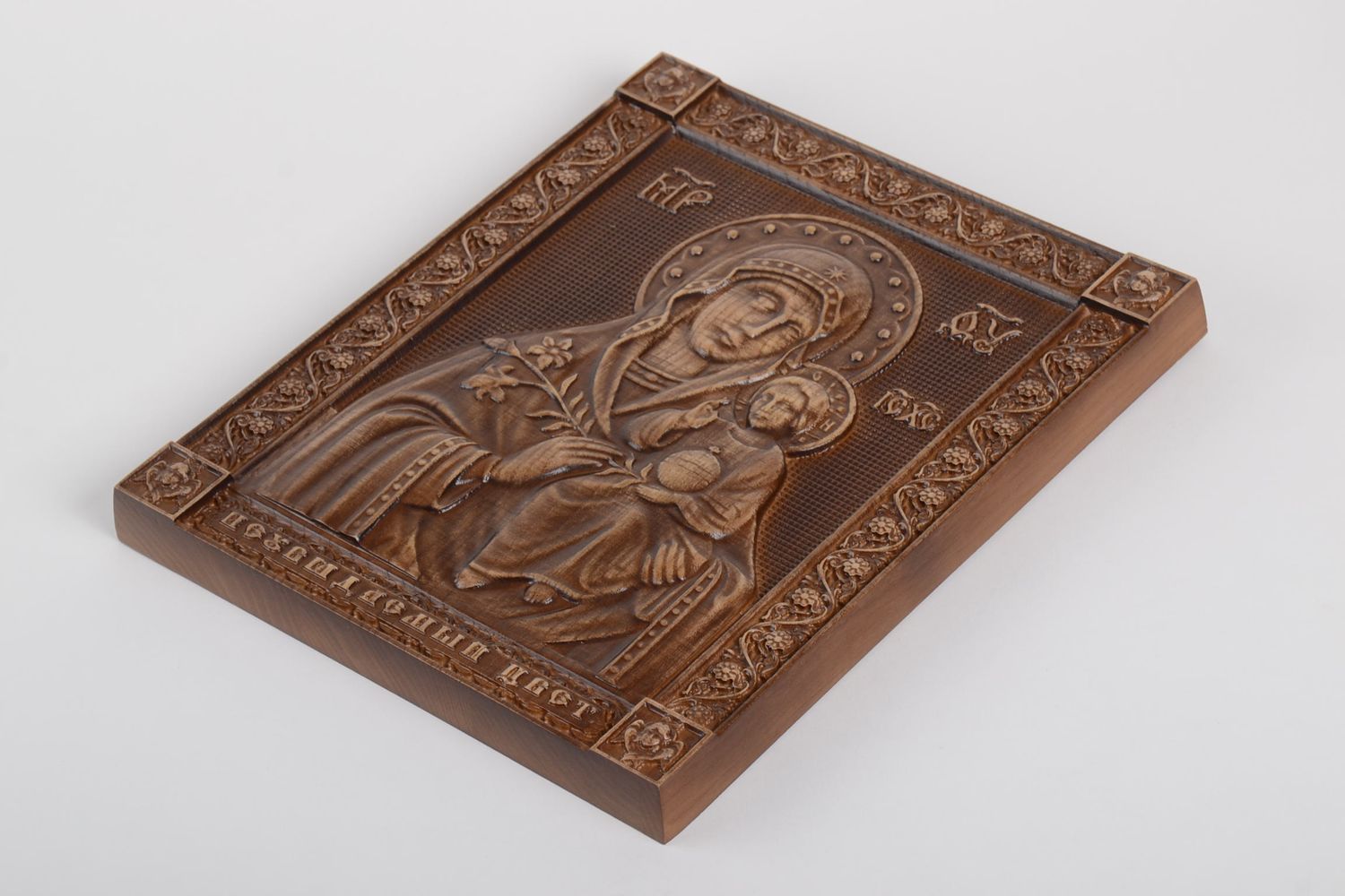 Handmade orthodox icon wooden carved accessories beautiful unusual interior photo 3