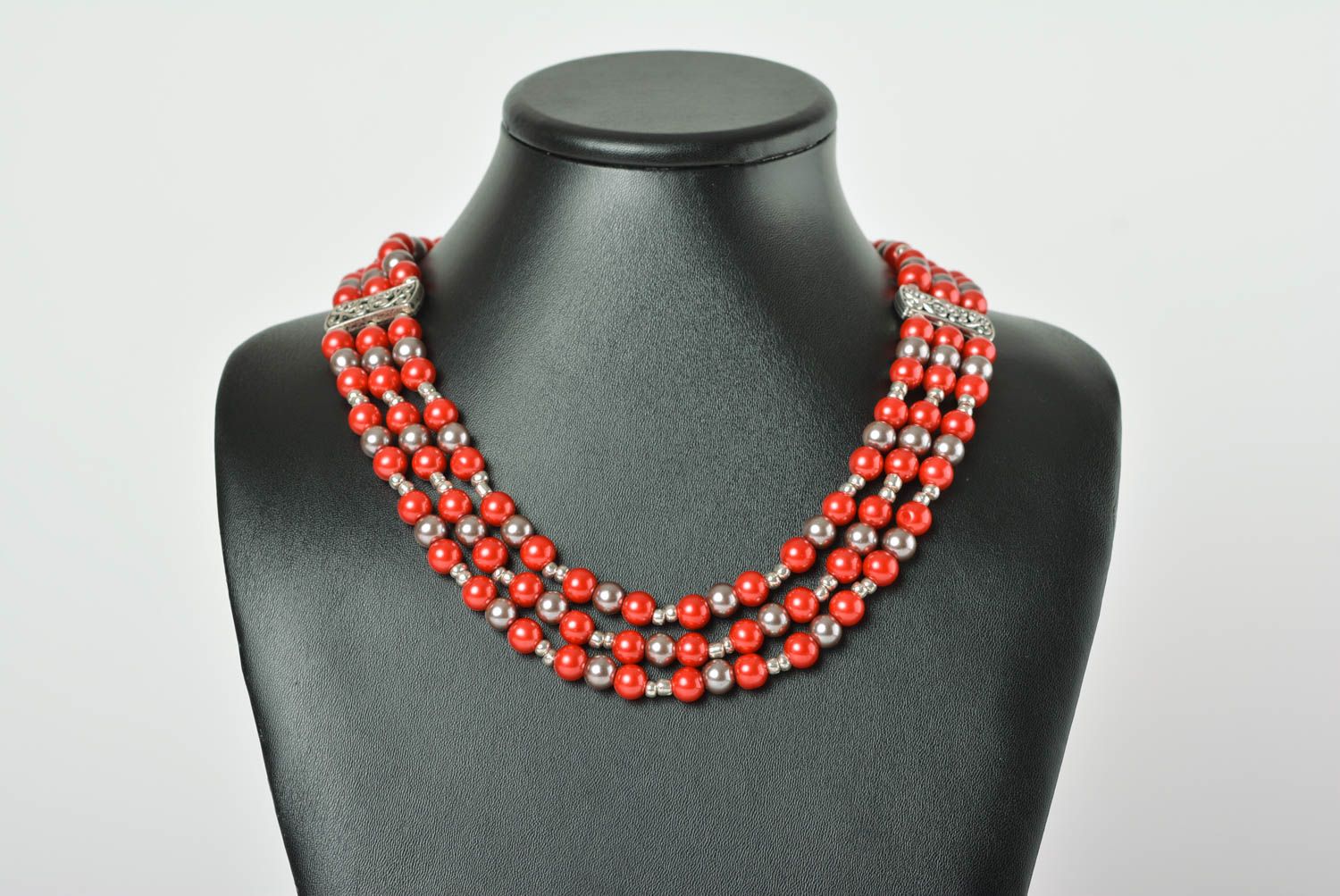Handmade designer elite jewelry unusual elegant necklace stylish necklace photo 2