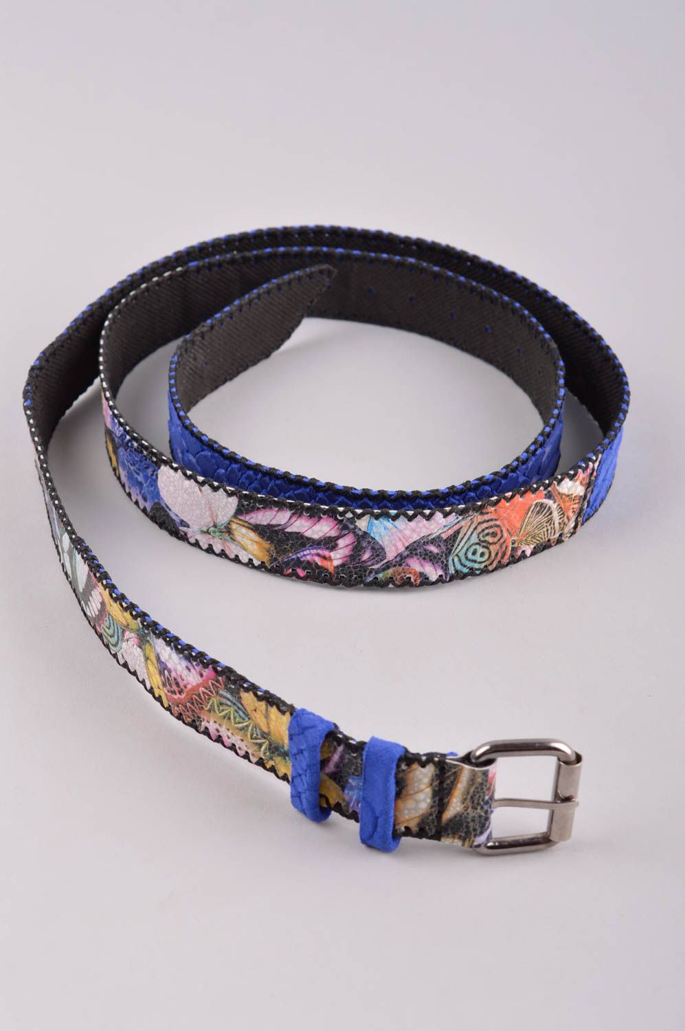 Cinturón artesanal de cuero natural accesorio para mujer regalo original foto 4