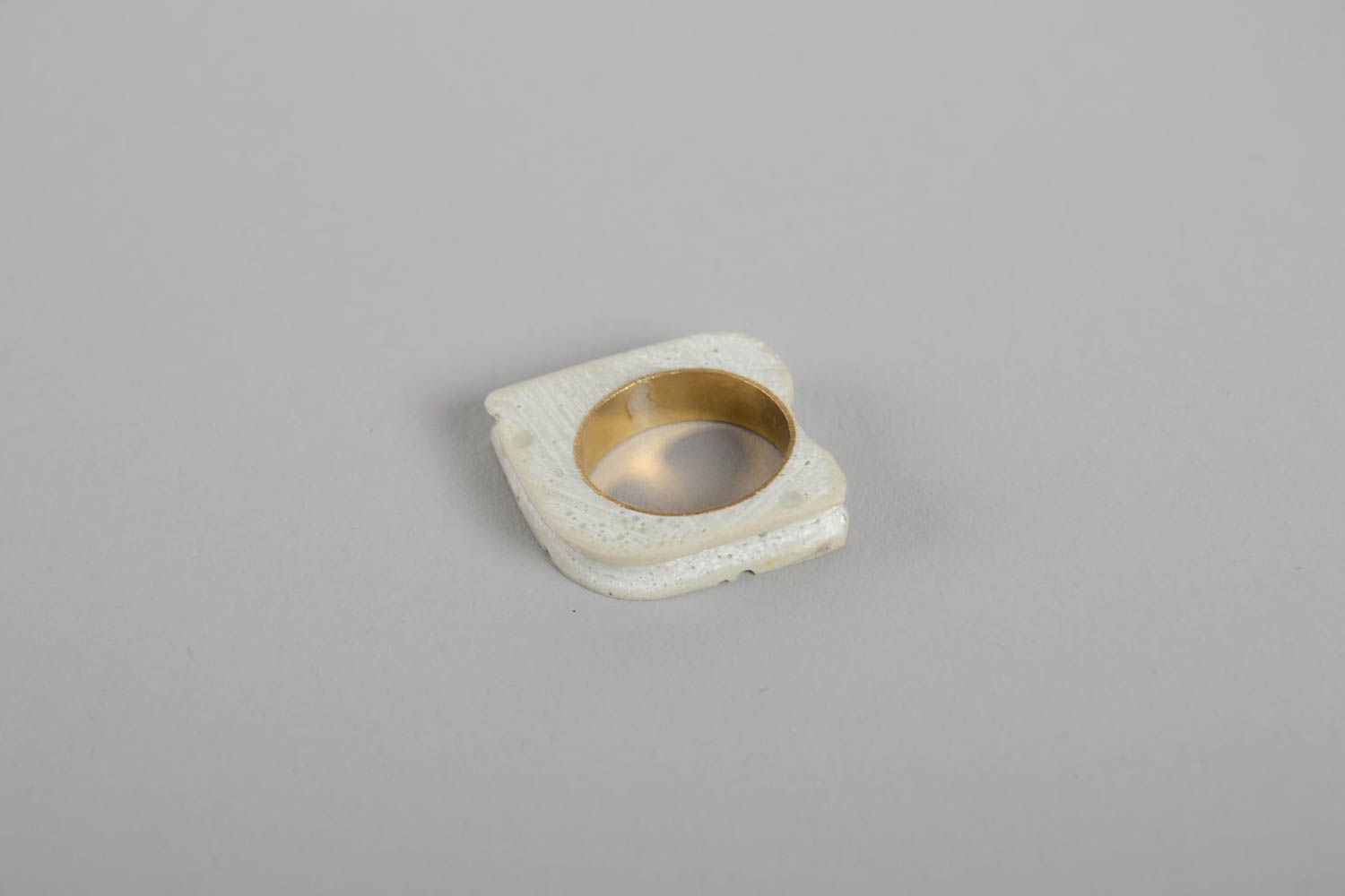 Кольцо ручной работы перстень кольцо из латуни женское кольцо необычное  фото 4