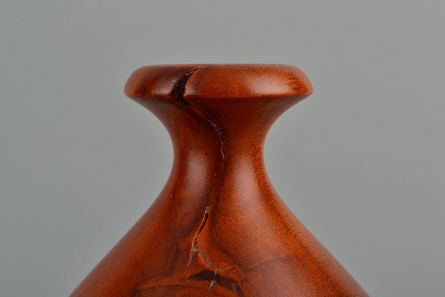 11 inches maple wood bottle shape handmade table décor vase 1,8 lb photo 2